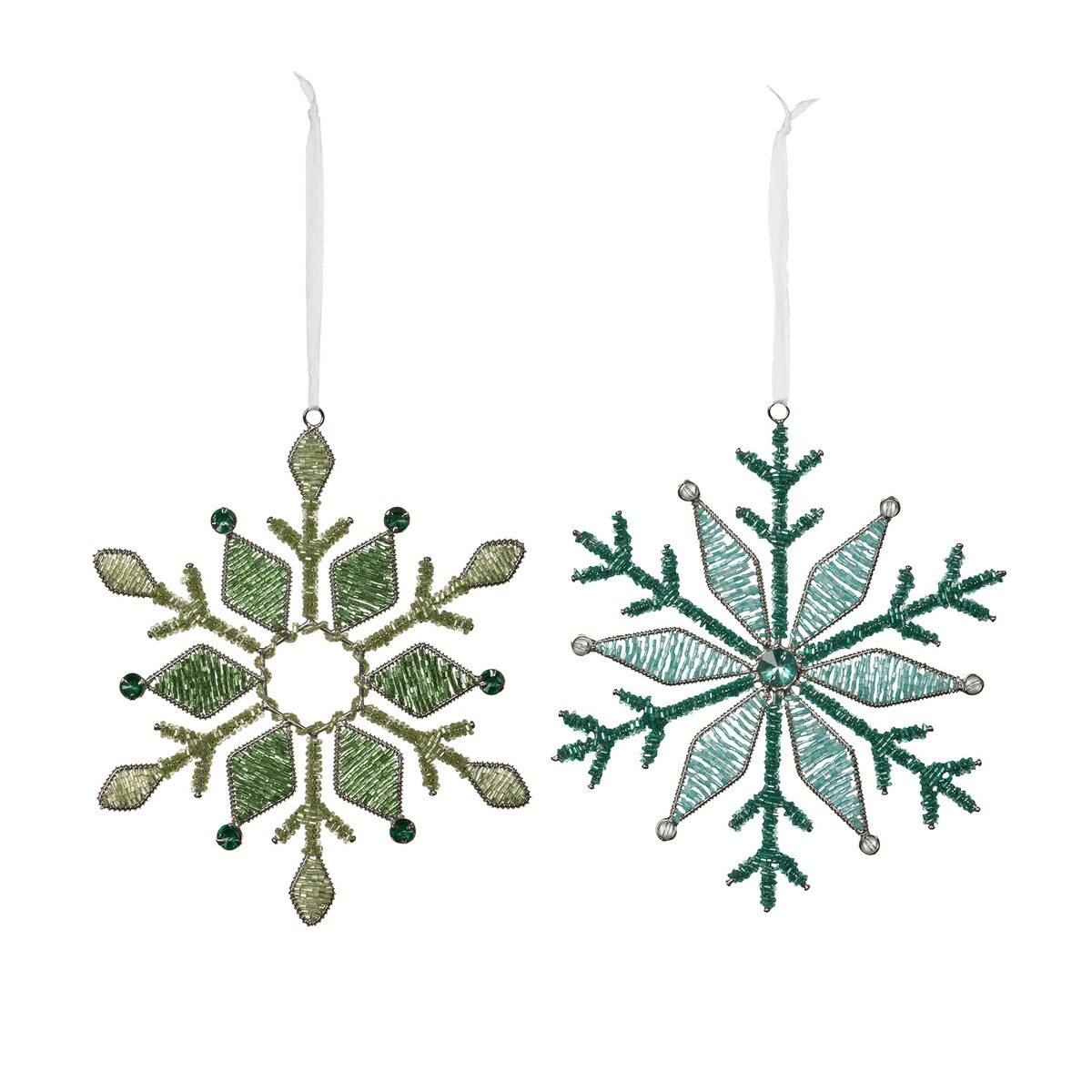 Whimsical Glass Beaded Kaleidoscope Ornament, 2 Assorted Styles style shot 1