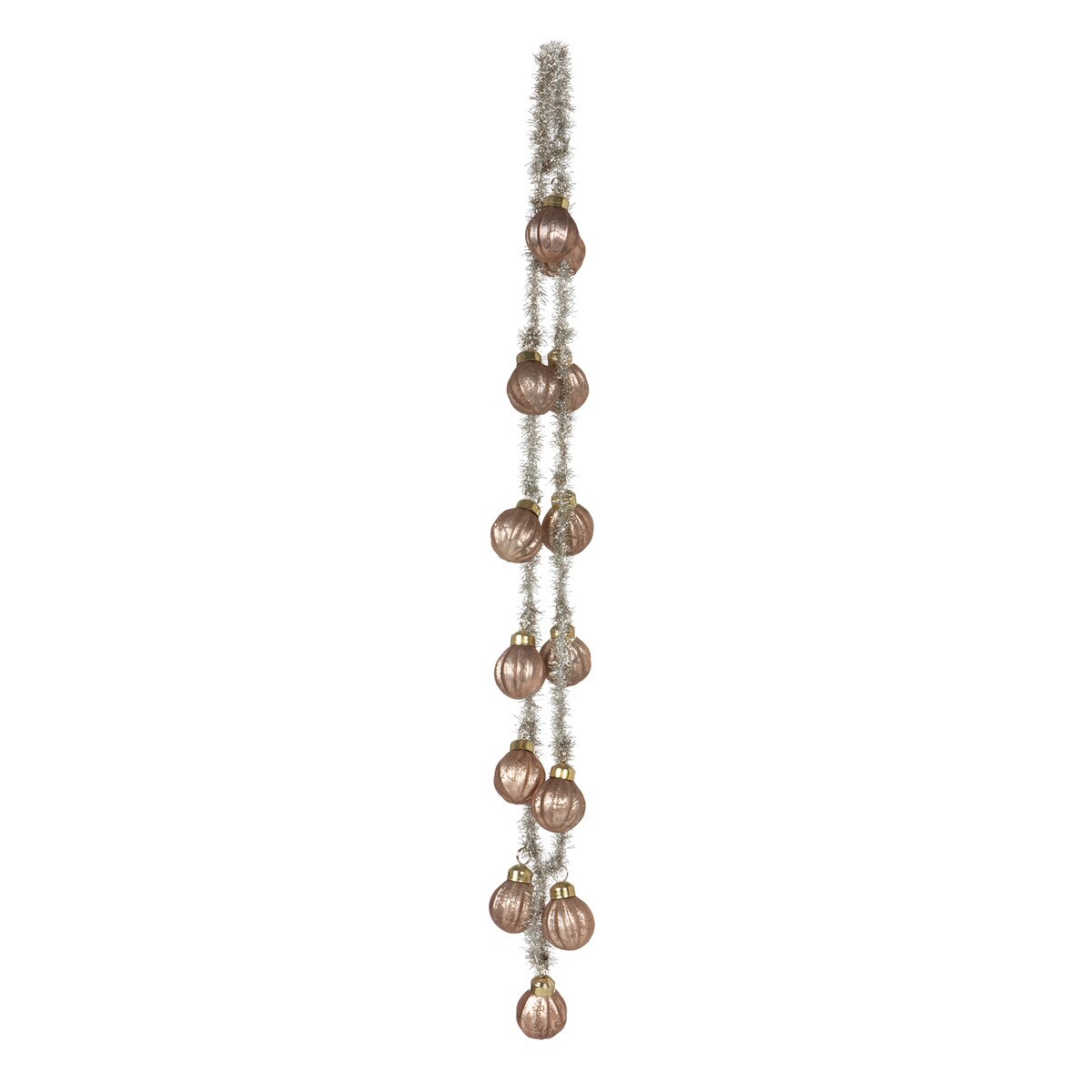 Antique Rose Glass Ball and Tinsel Garland style shot 2