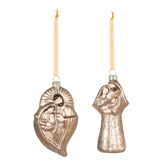 Holy Family Glass Ornament, 2 Assorted Styles style shot 1