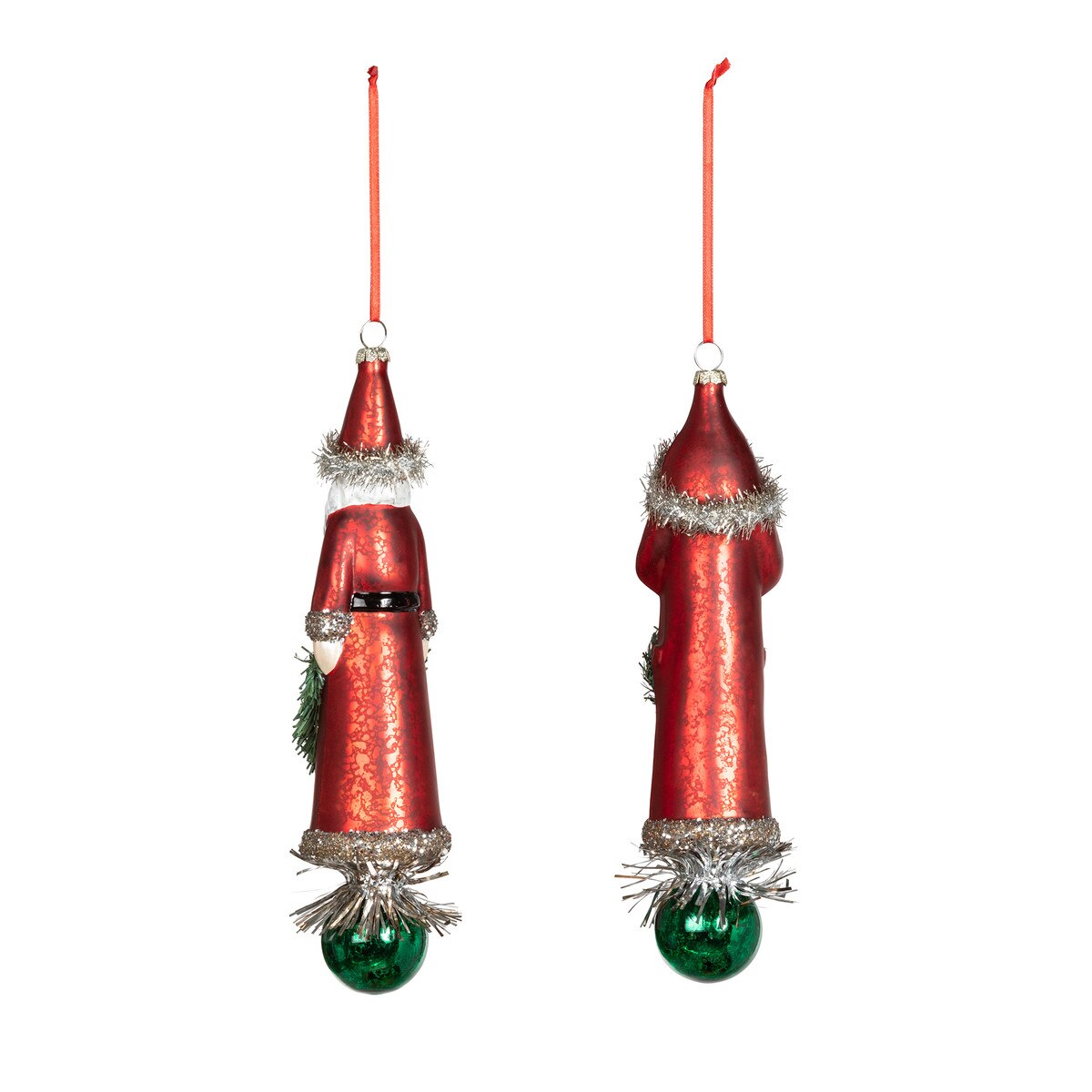 Vintage St. Nick Glass Ornament, 2 Assorted Styles style shot 2