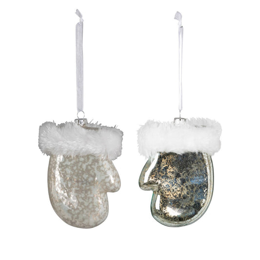 Northern Lights Glass Mitten Ornament, 2 Assorted Styles style shot 1