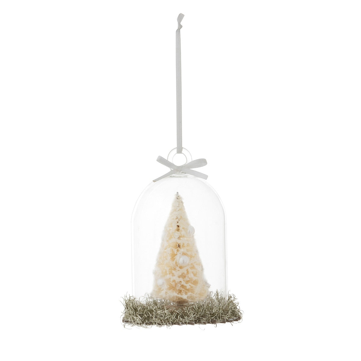 Frosted Sisal Tree in Cloche Ornament style shot 1