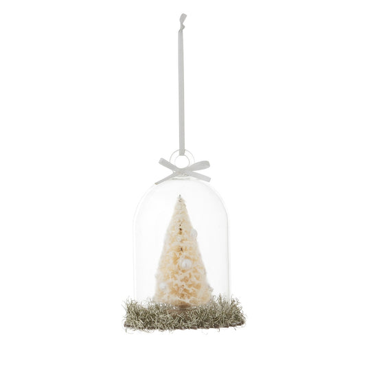 Frosted Sisal Tree in Cloche Ornament style shot 1