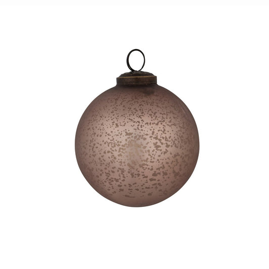 Matte Champagne Glass Ball Ornament, 4" style shot 1