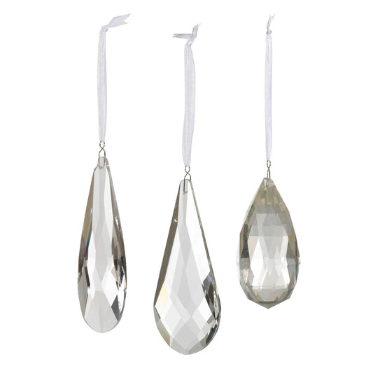 Faceted Crystal Drop Clear Ornaments style shot 1