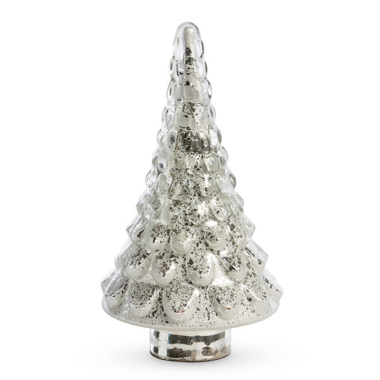 Icy Glass Tabletop Fir Tree, Large style shot 1