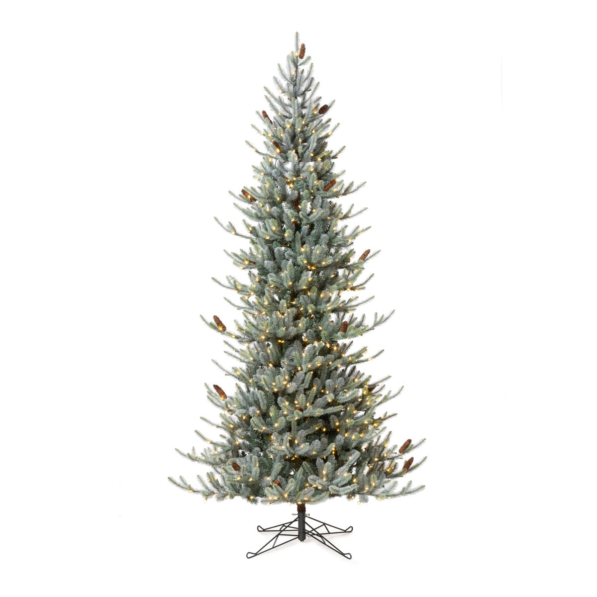 Park Hill Blue Spruce Slim Christmas Tree, 9' style shot 2