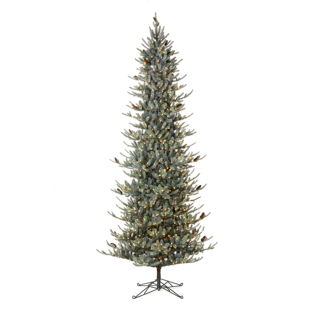 Park Hill Blue Spruce Slim Christmas Tree, 12' style shot 2