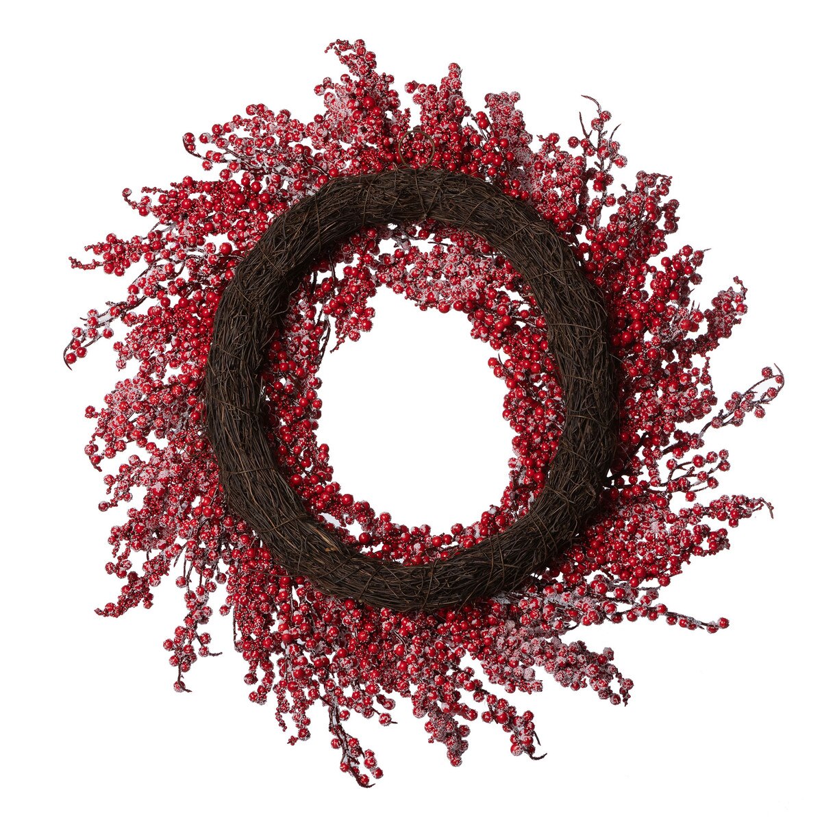 Frosted Ilex Berry Wreath style shot 2