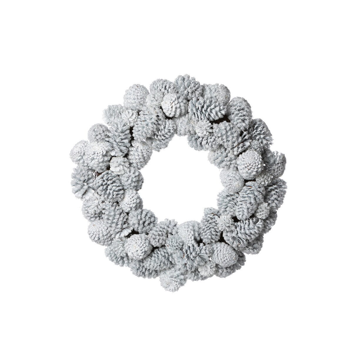 Glistening Snowy Pine Cone Wreath style shot 1