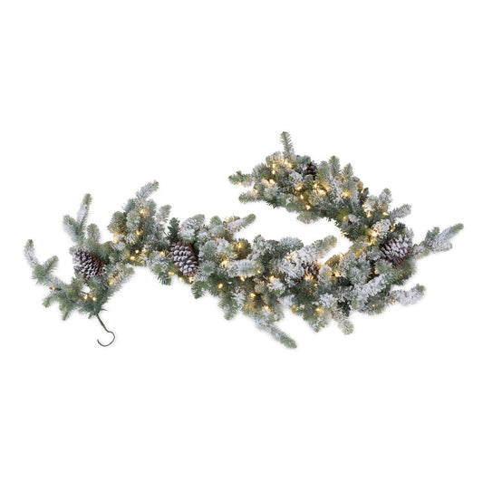 Blue Spruce Garland LED with Snow, 6' style shot 1