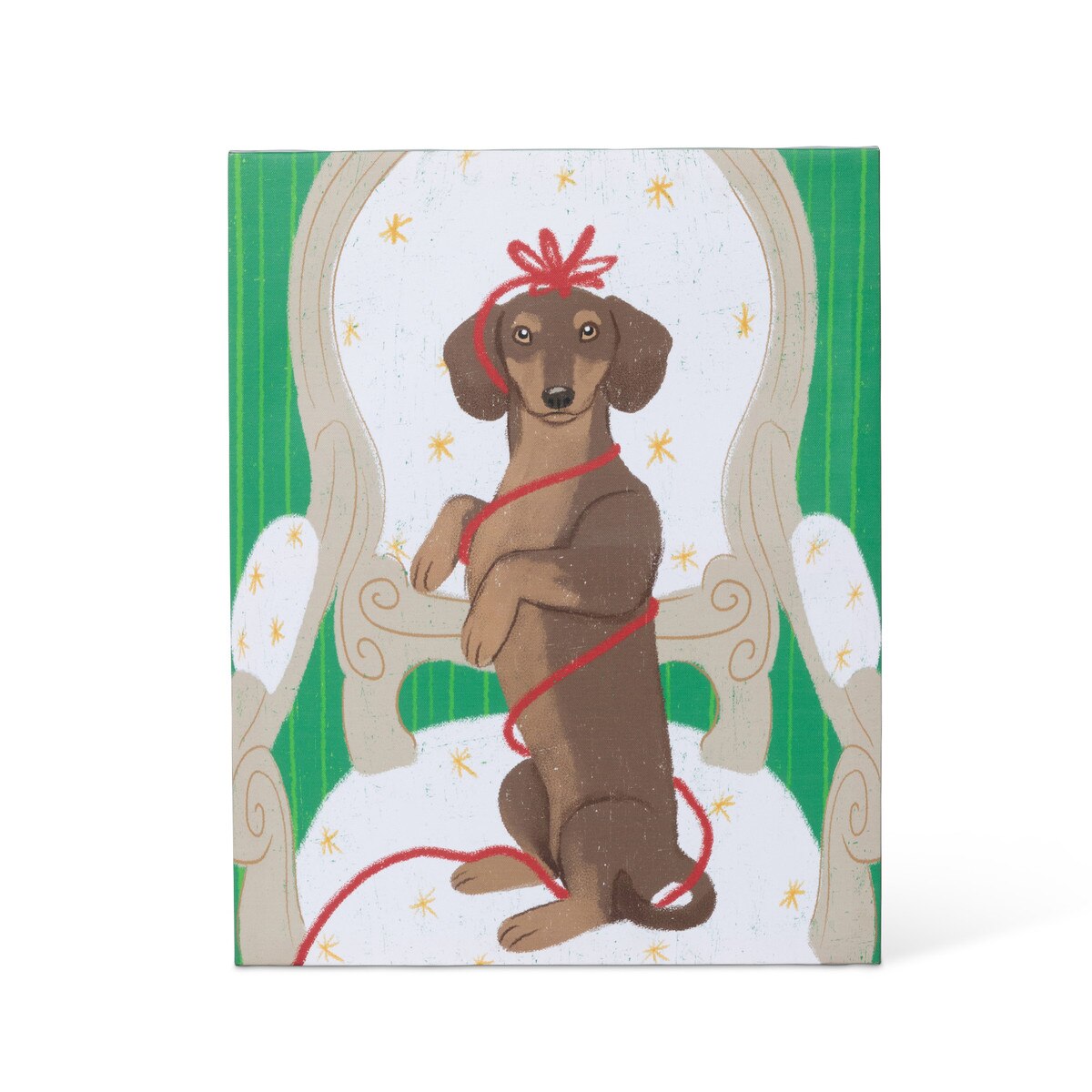 Holiday Dachshund Canvas Print style shot 1