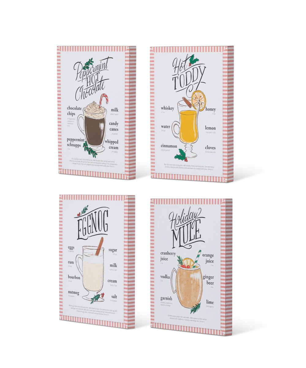 Holiday Cocktail Recipes Wooden Plaque style shot 1