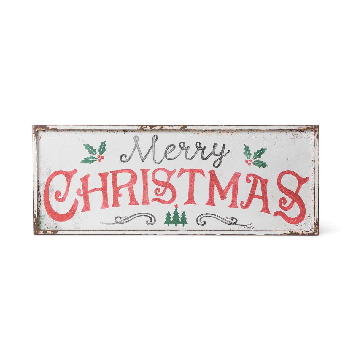 Merry Christmas Iron Plaque style shot 2