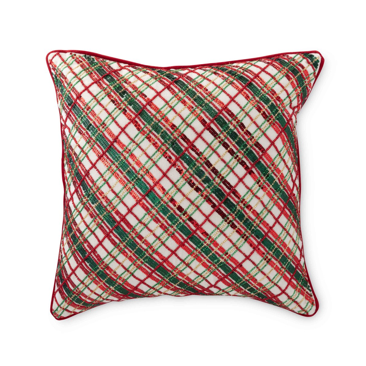 Holiday Cheer Plaid Pillow style shot 1
