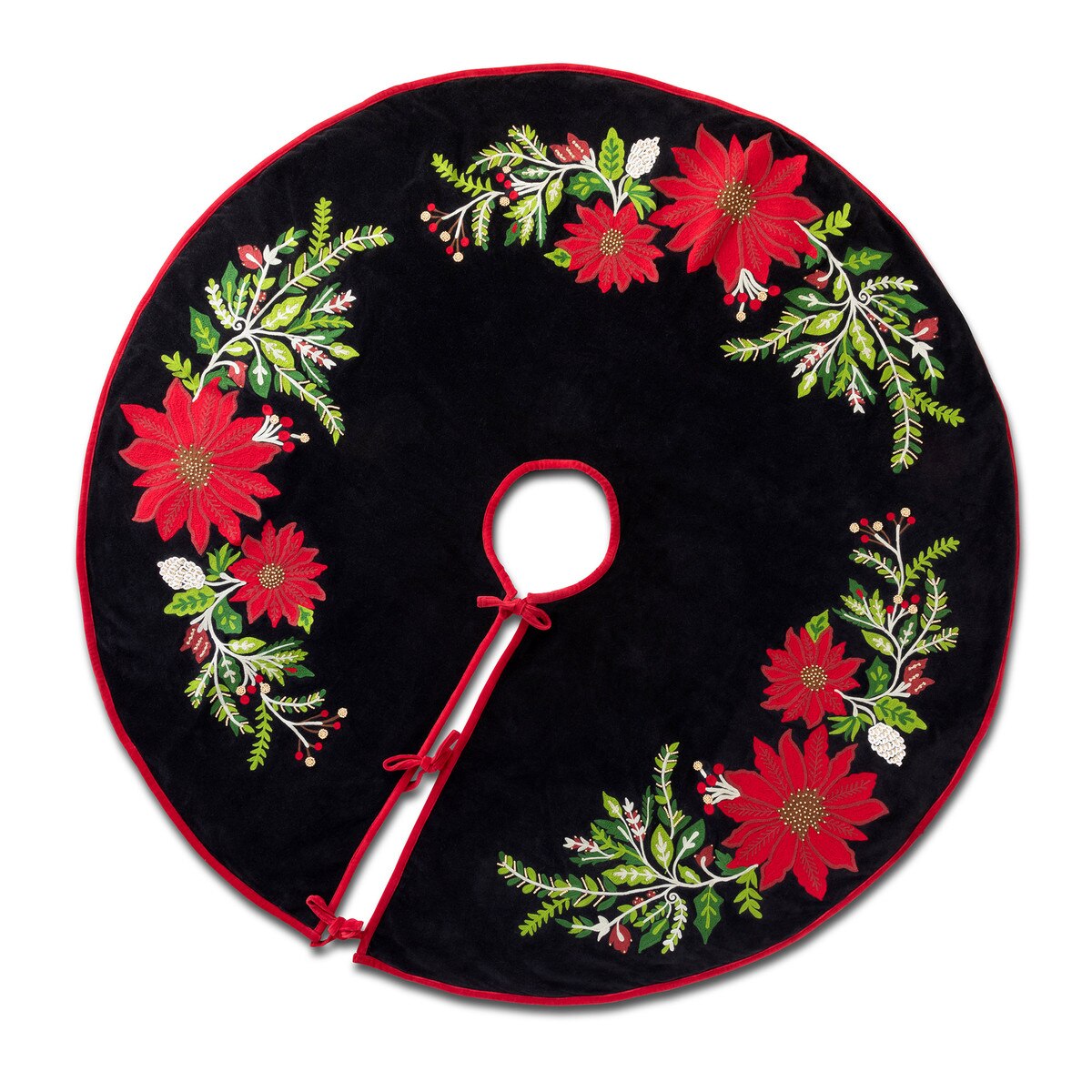 Poinsettia Tree Skirt style shot 1