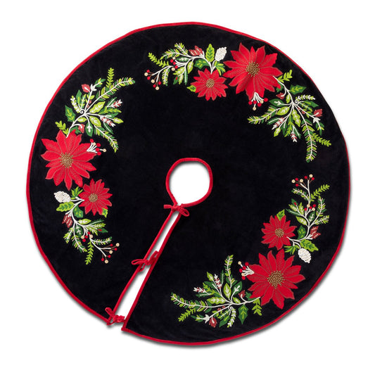 Poinsettia Tree Skirt style shot 1