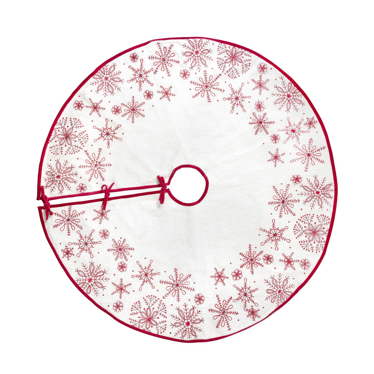 Snowflake Embroidered Tree Skirt style shot 1