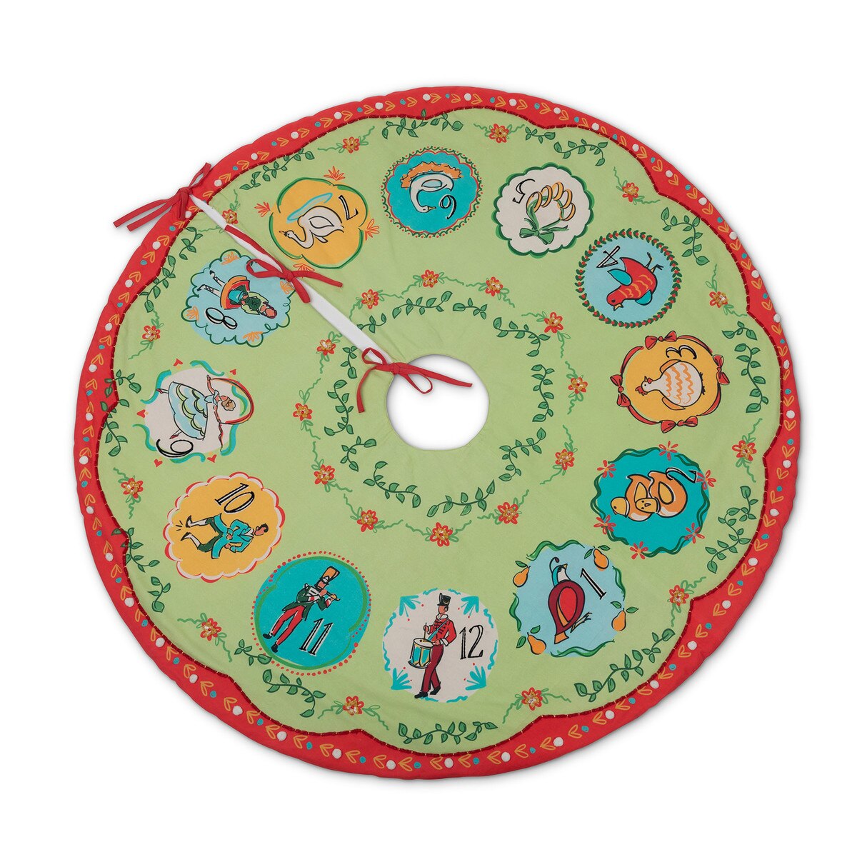 12 Days of Christmas Embroidered Tree Skirt style shot 1