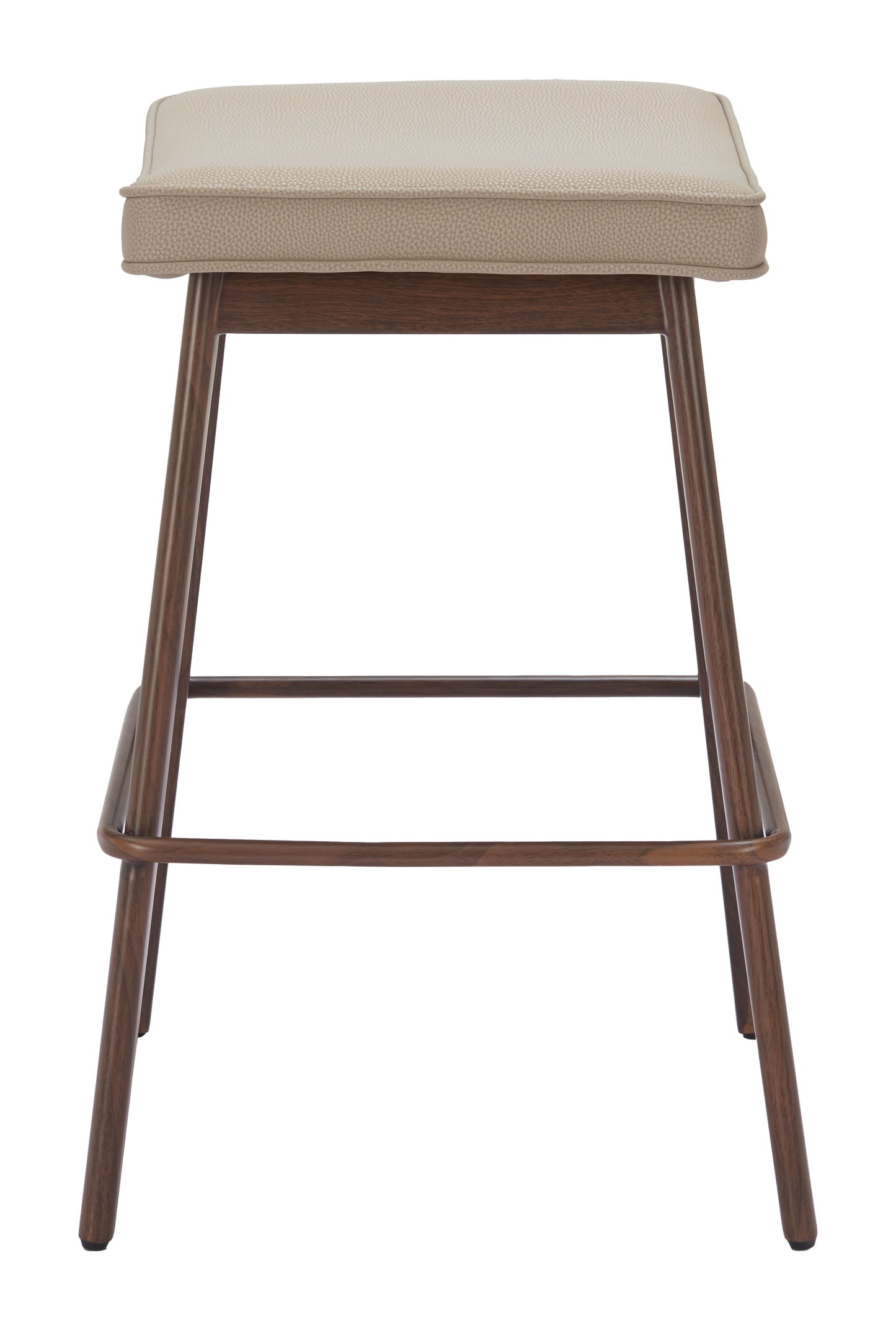 Divat Counter Stool (Set of 2) Beige & Walnut style shot 1