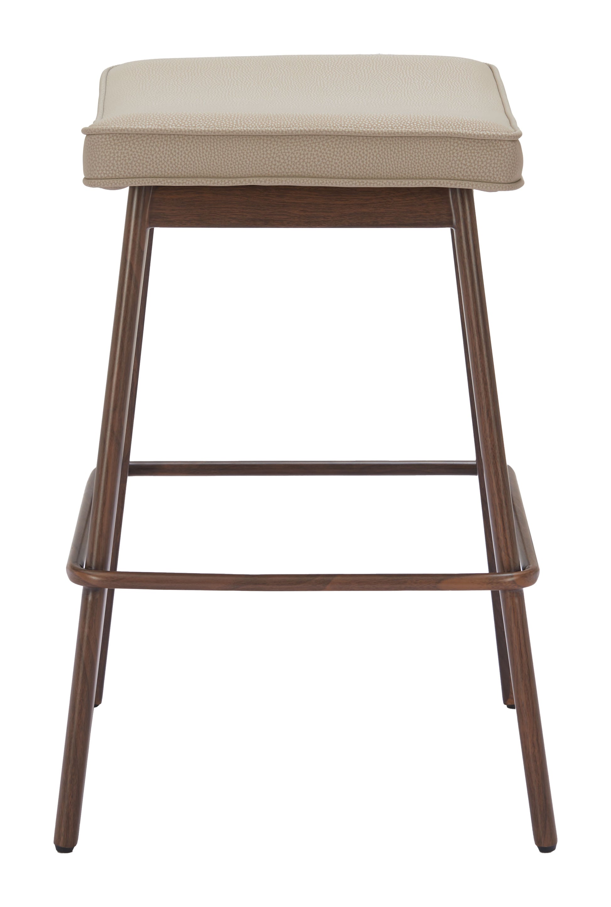 Divat Counter Stool (Set of 2) Beige & Walnut style shot 1