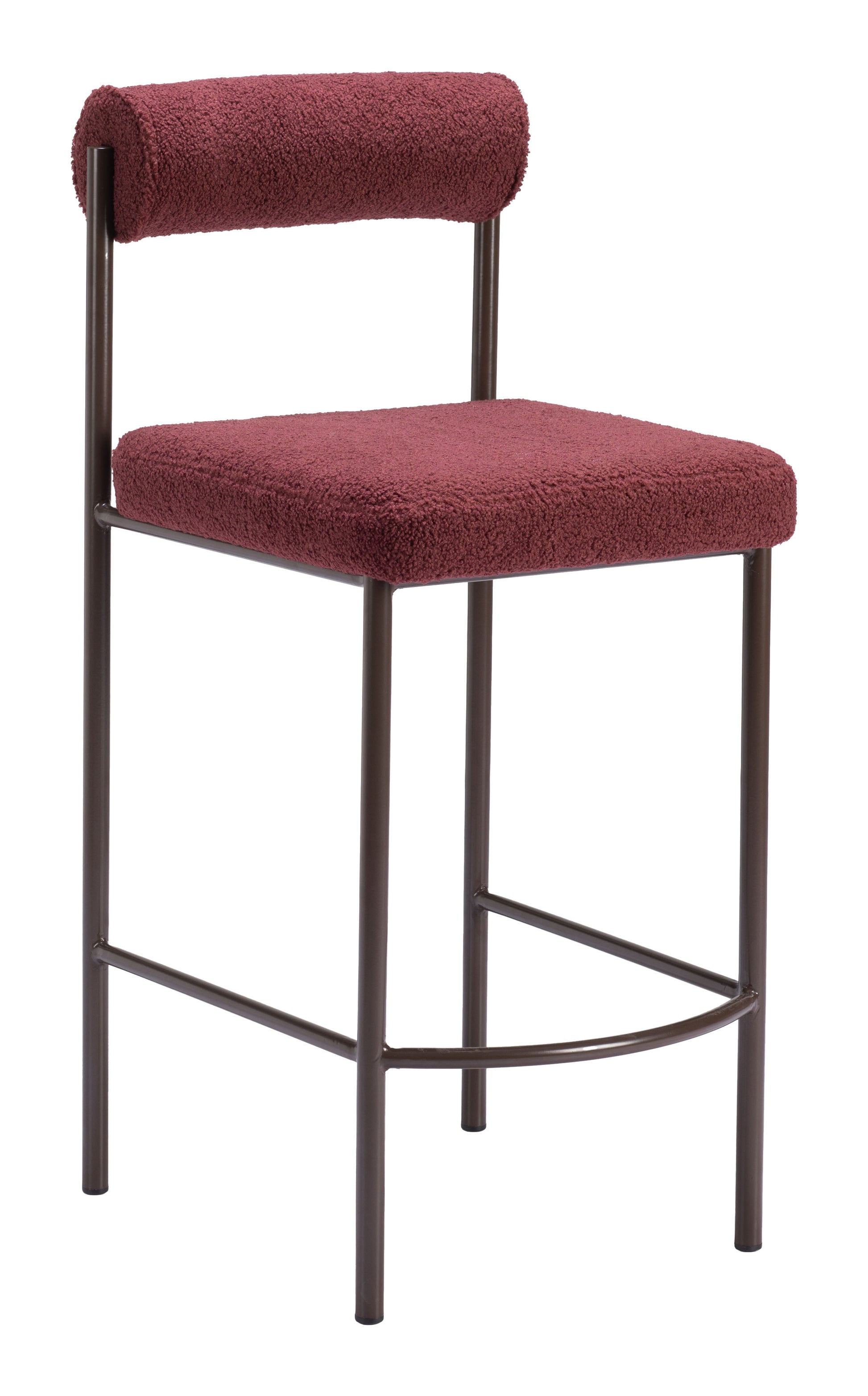 Livorno Counter Stool (Set of 2) Red & Bronze style shot 1