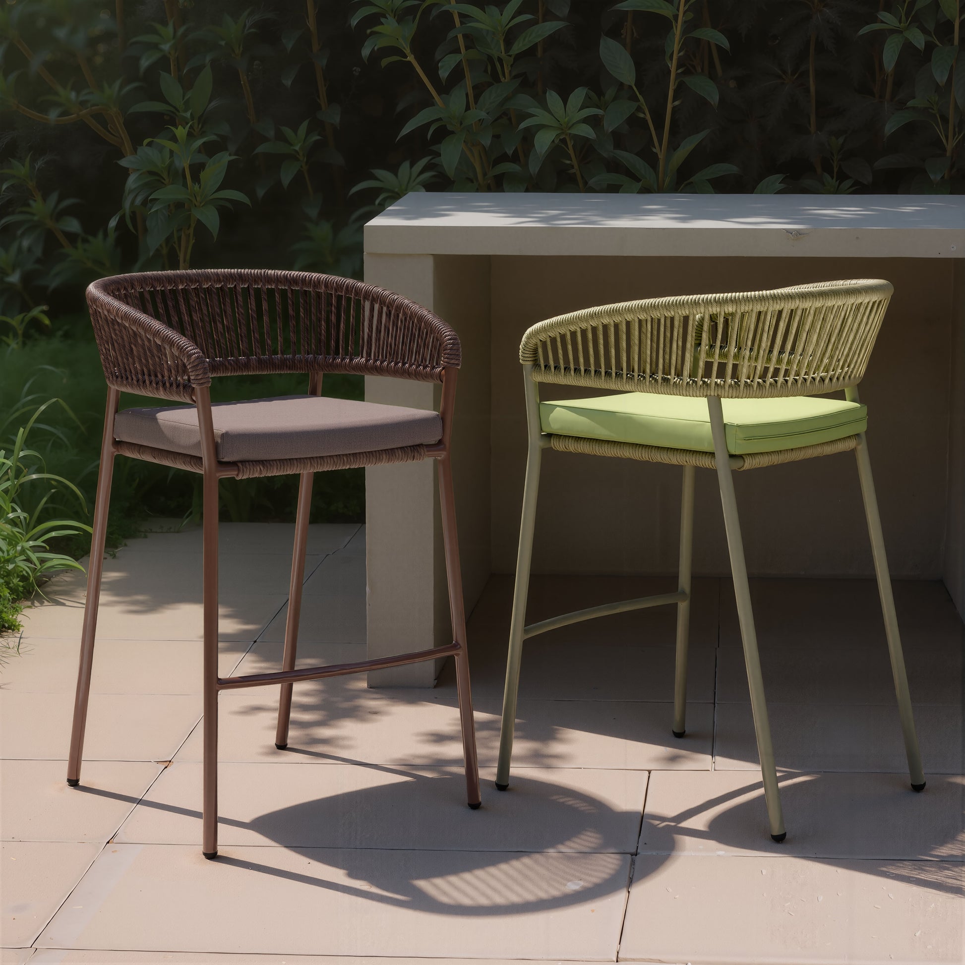 Skye Barstool (Set of 2) Brown style shot 1