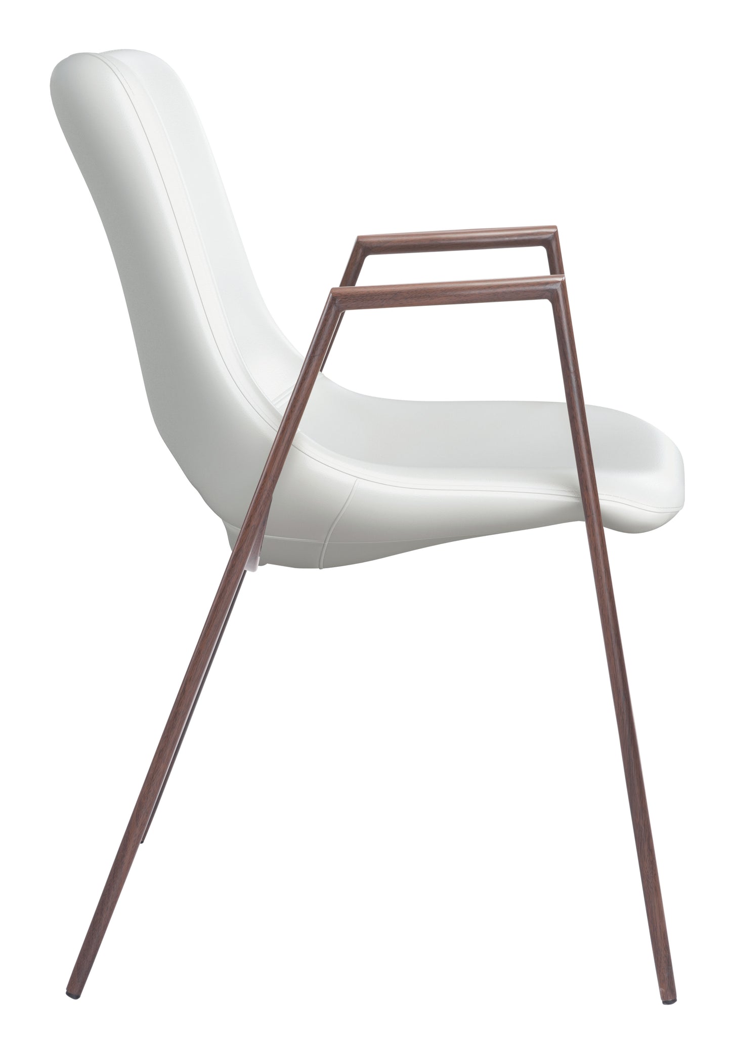 Desi Dining Chair (Set of 2) White & Walnut style shot 2