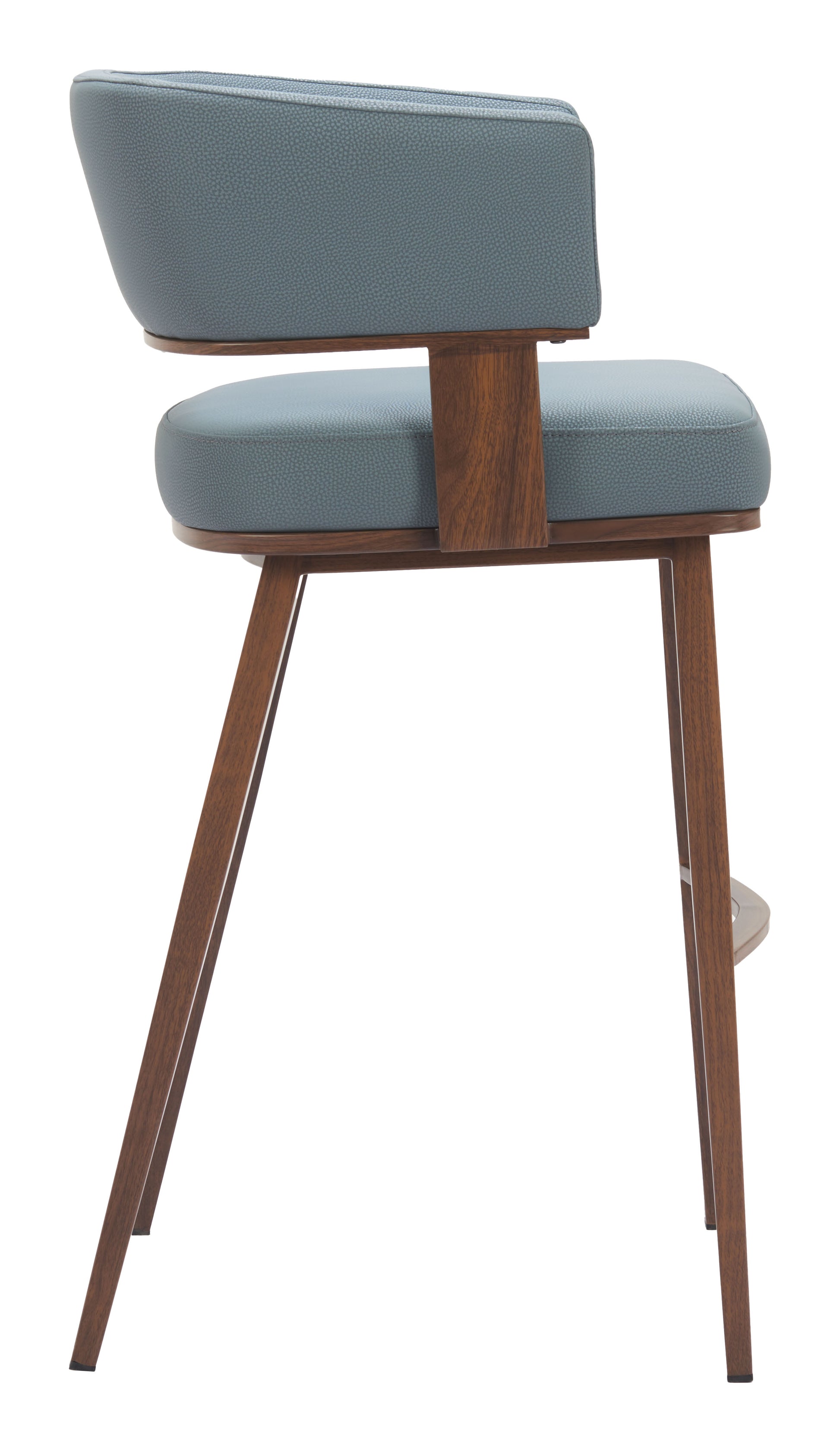 Poise Barstool Azure Gray & Walnut style shot 1