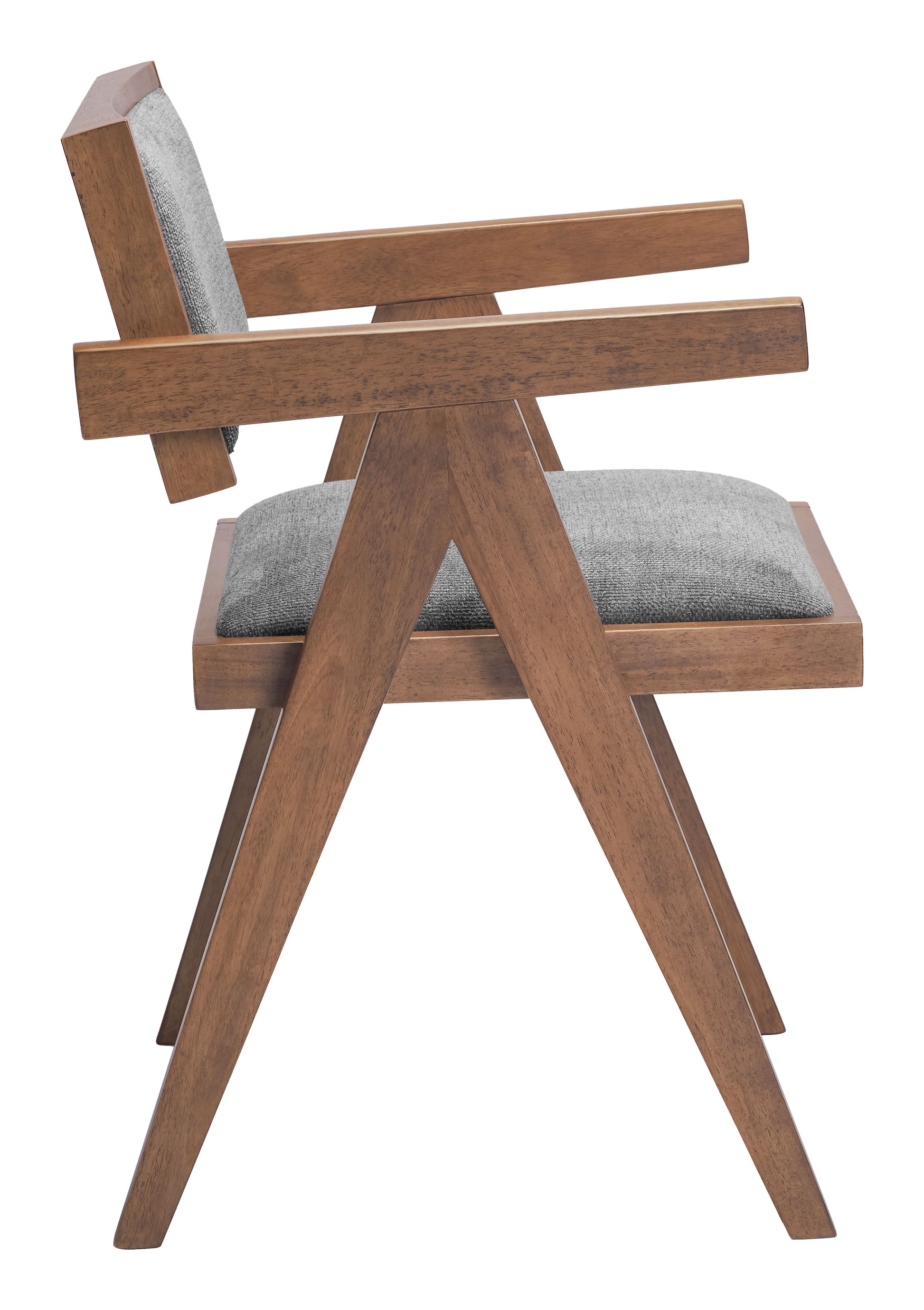 Delhi Dining Chair (Set of 2) Gray & Walnut style shot 1