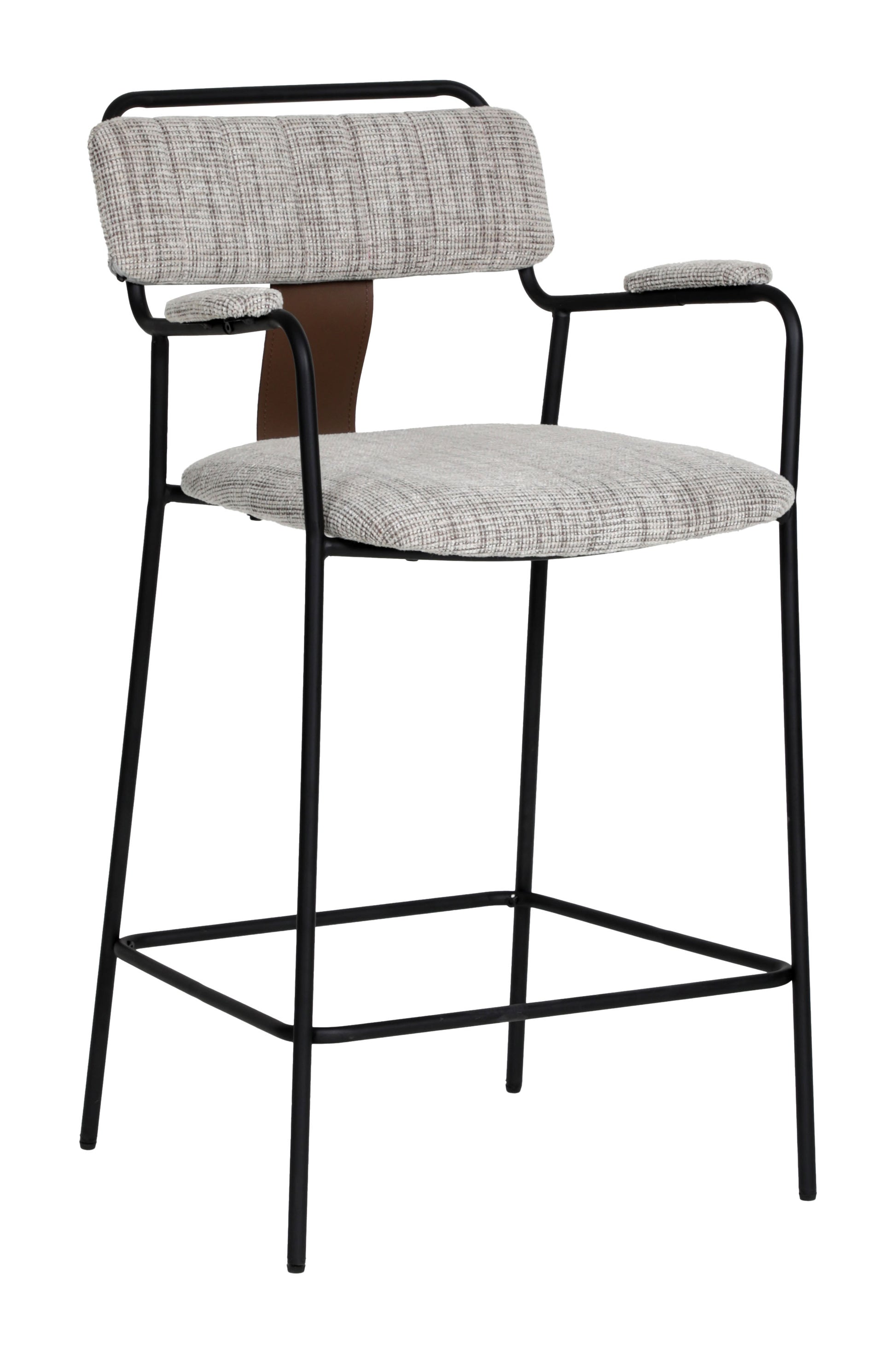 Couva Counter Stool (Set of 2) Gray Tweed style shot 1