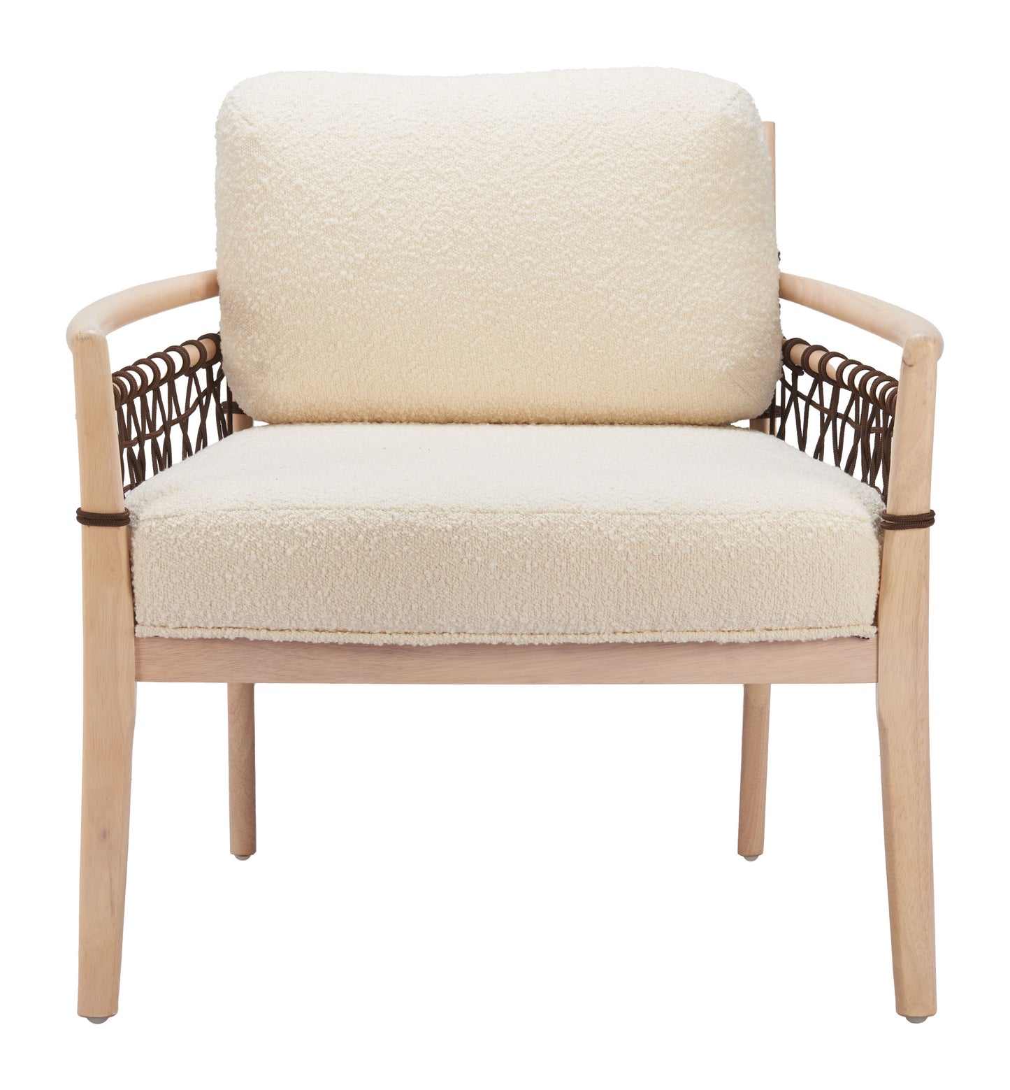Wezly Accent Chair Ivory style shot 2