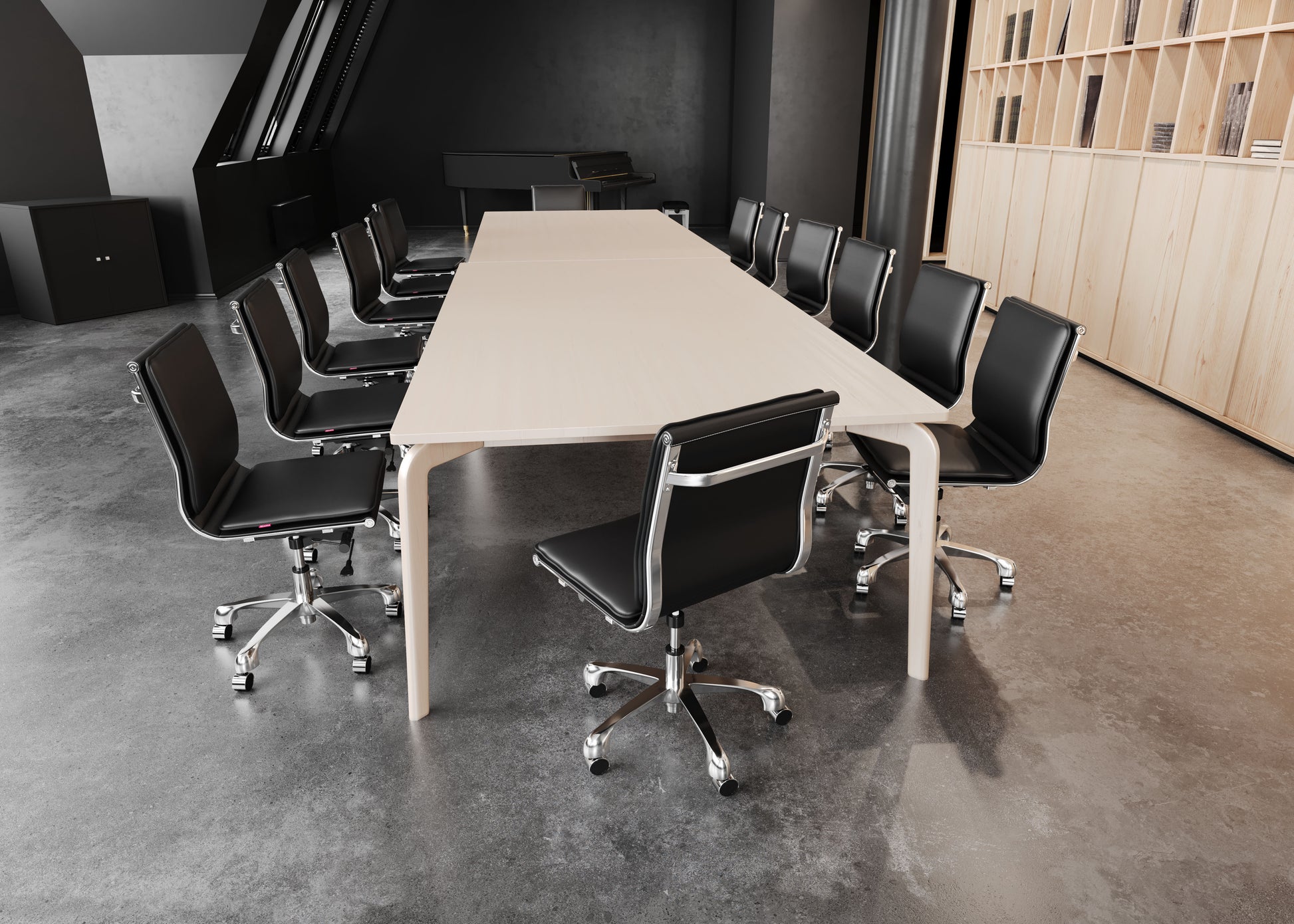 Lider Plus Armless Office Chair Black style shot 2