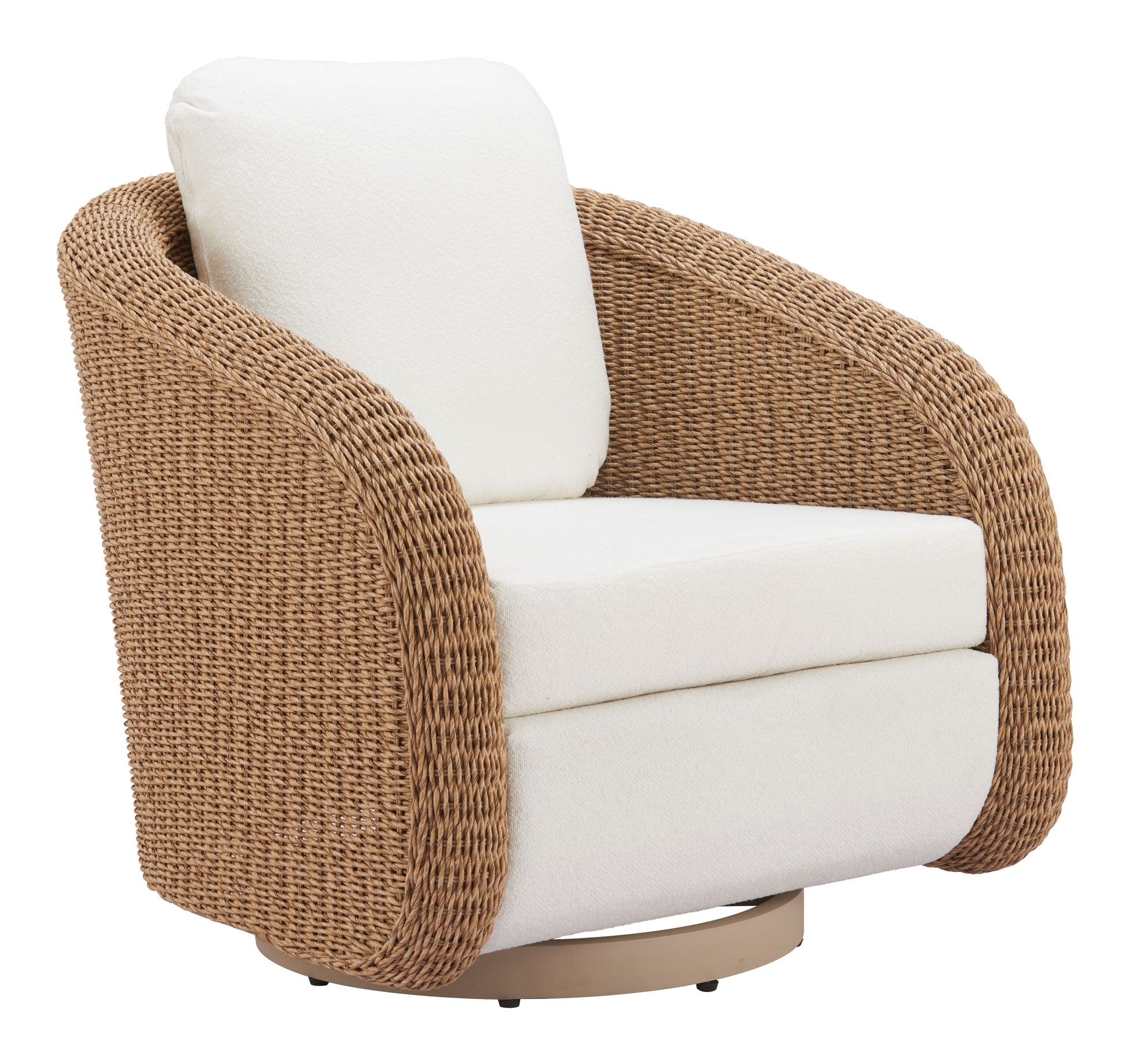Solara Swivel Chair Ivory style shot 2