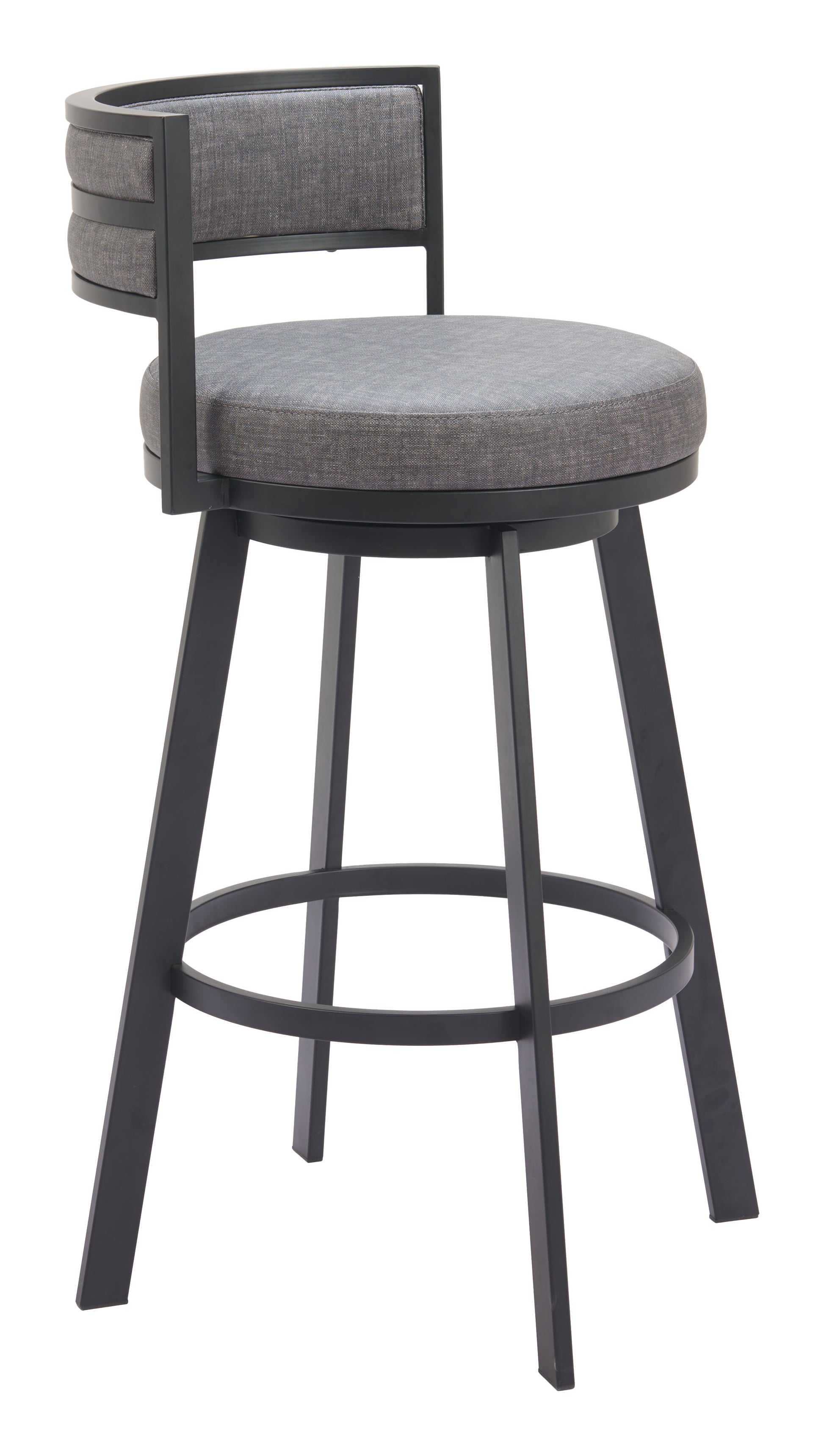 Gimsby Swivel Barstool Gray style shot 2