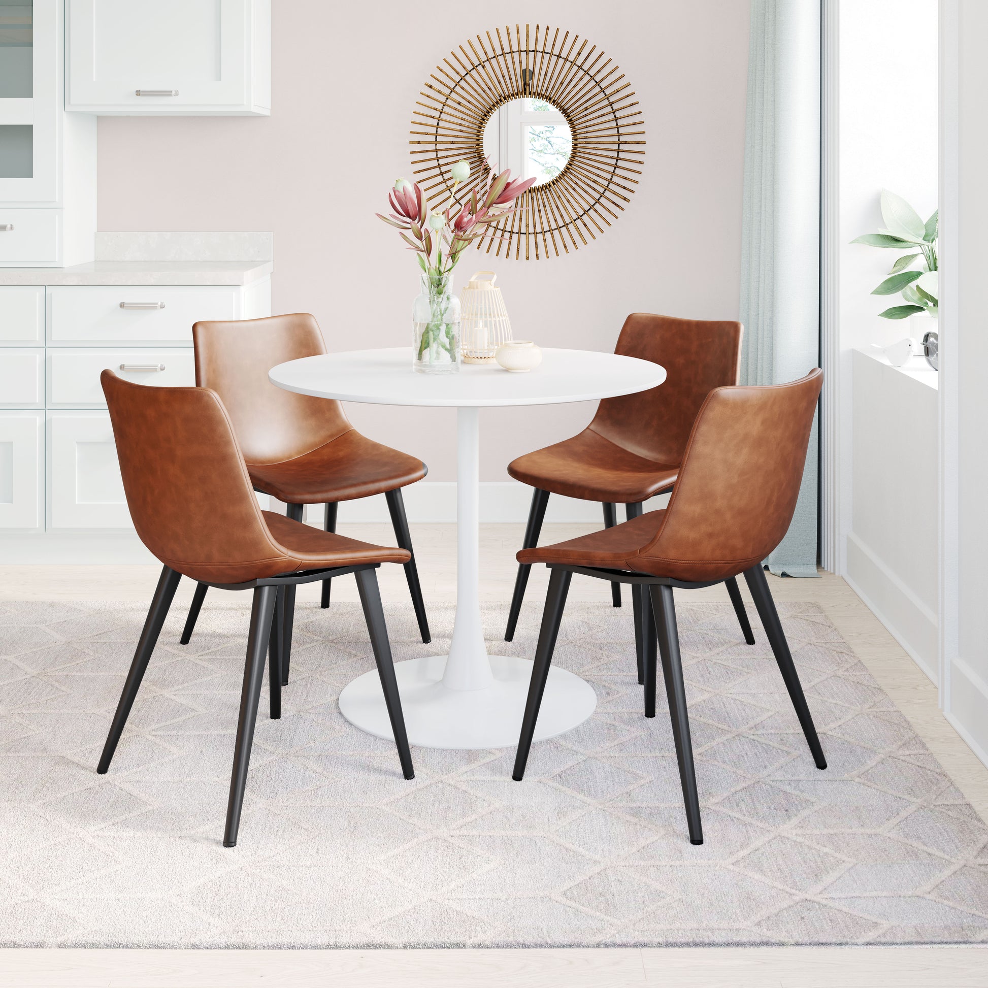 Daniel Dining Chair (Set of 2) Vintage Brown style shot 1