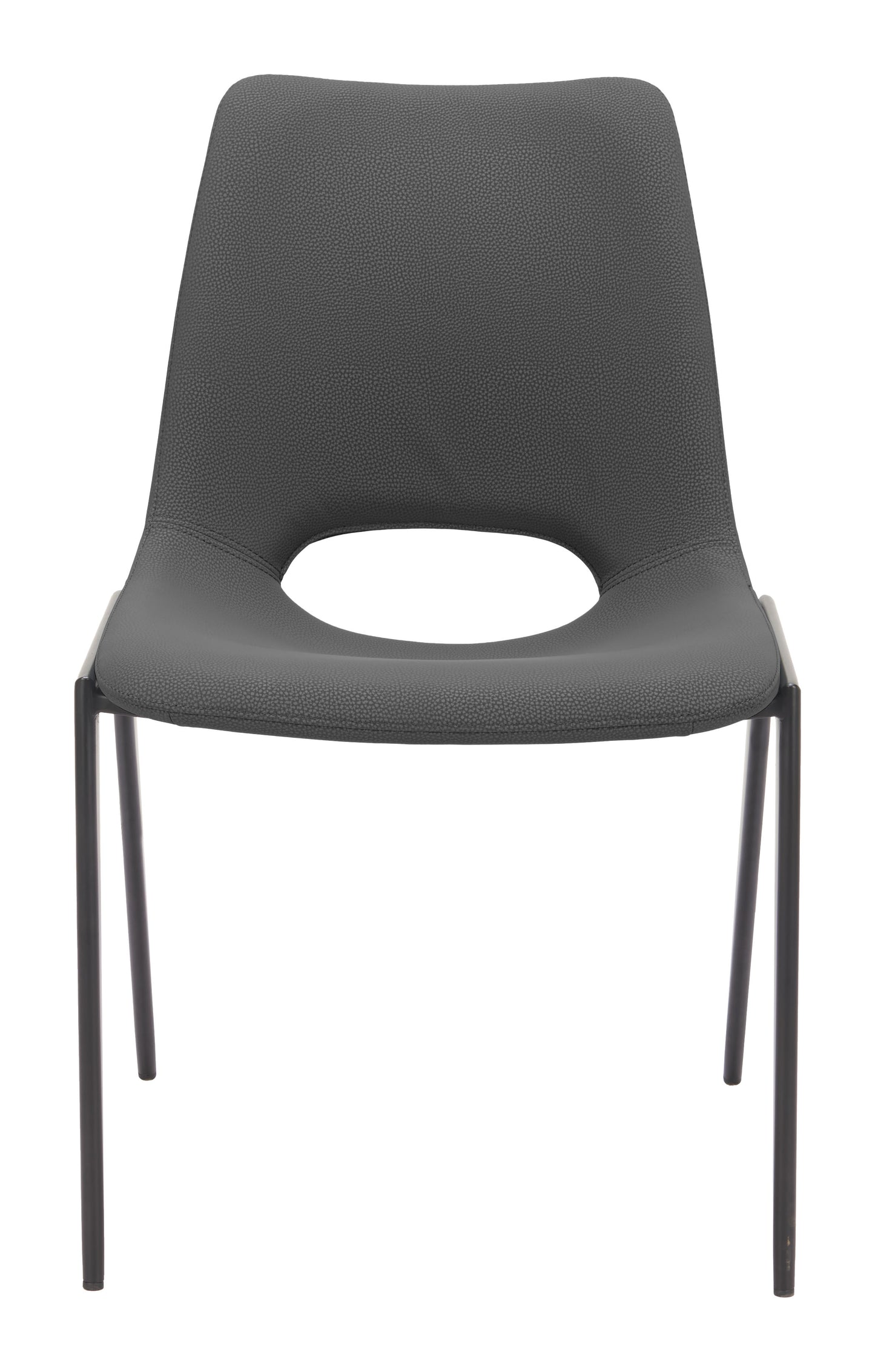 Desi Armless Dining Chair (Set of 2) Black style shot 2