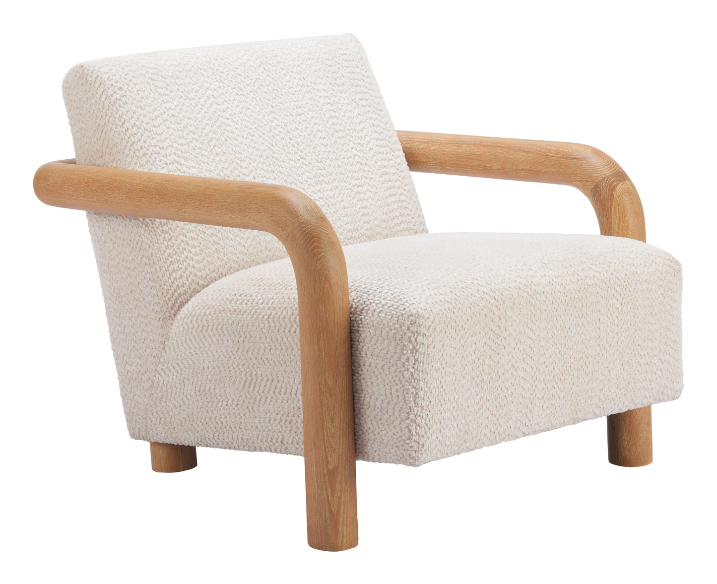 Subliem Accent Chair Cotton White style shot 1