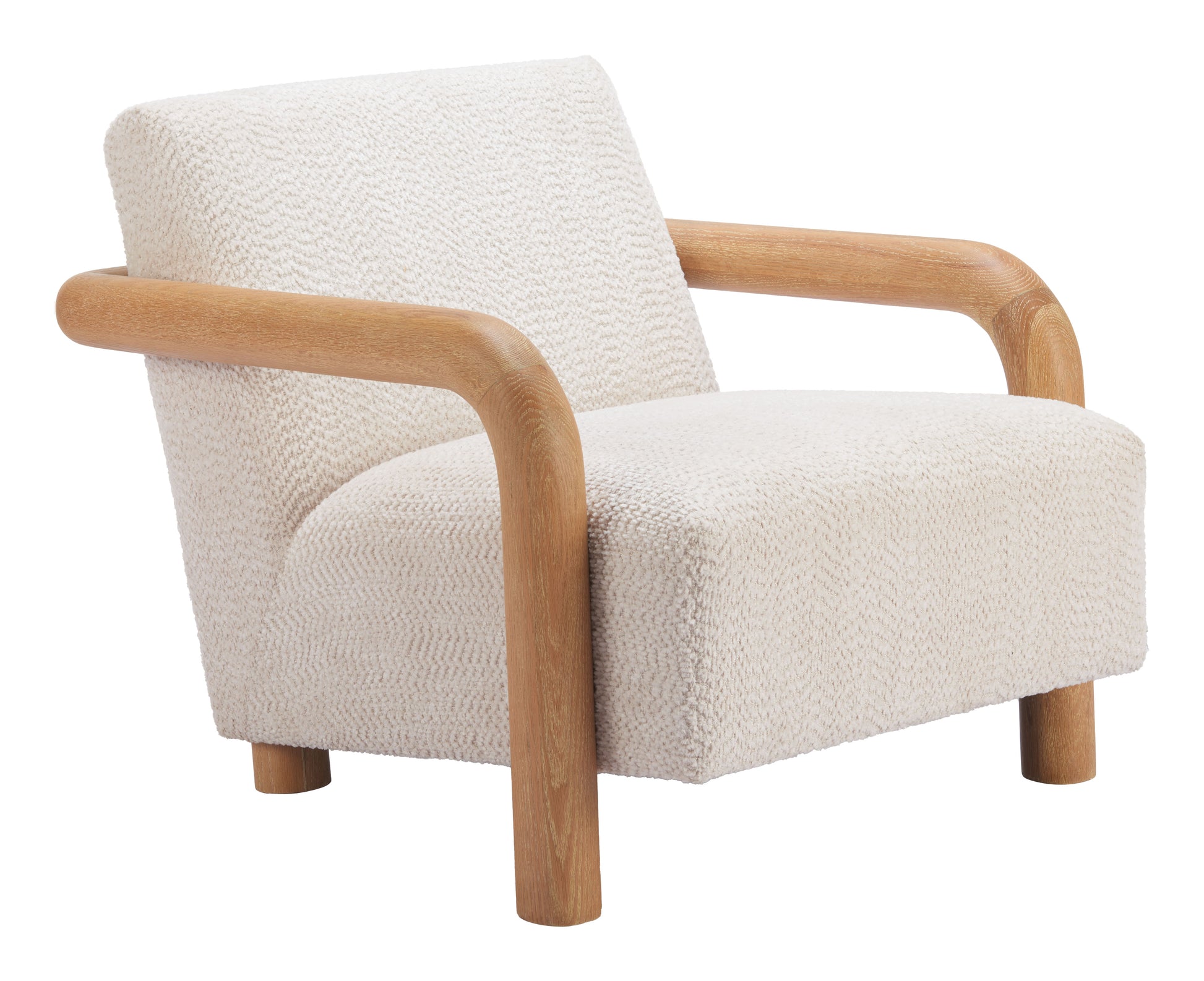 Subliem Accent Chair Cotton White style shot 1
