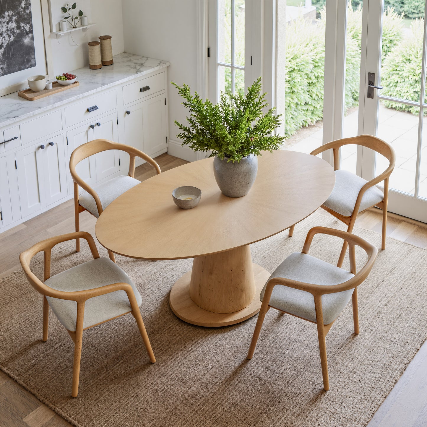 Hosoi Dining Chair Beige style shot 2