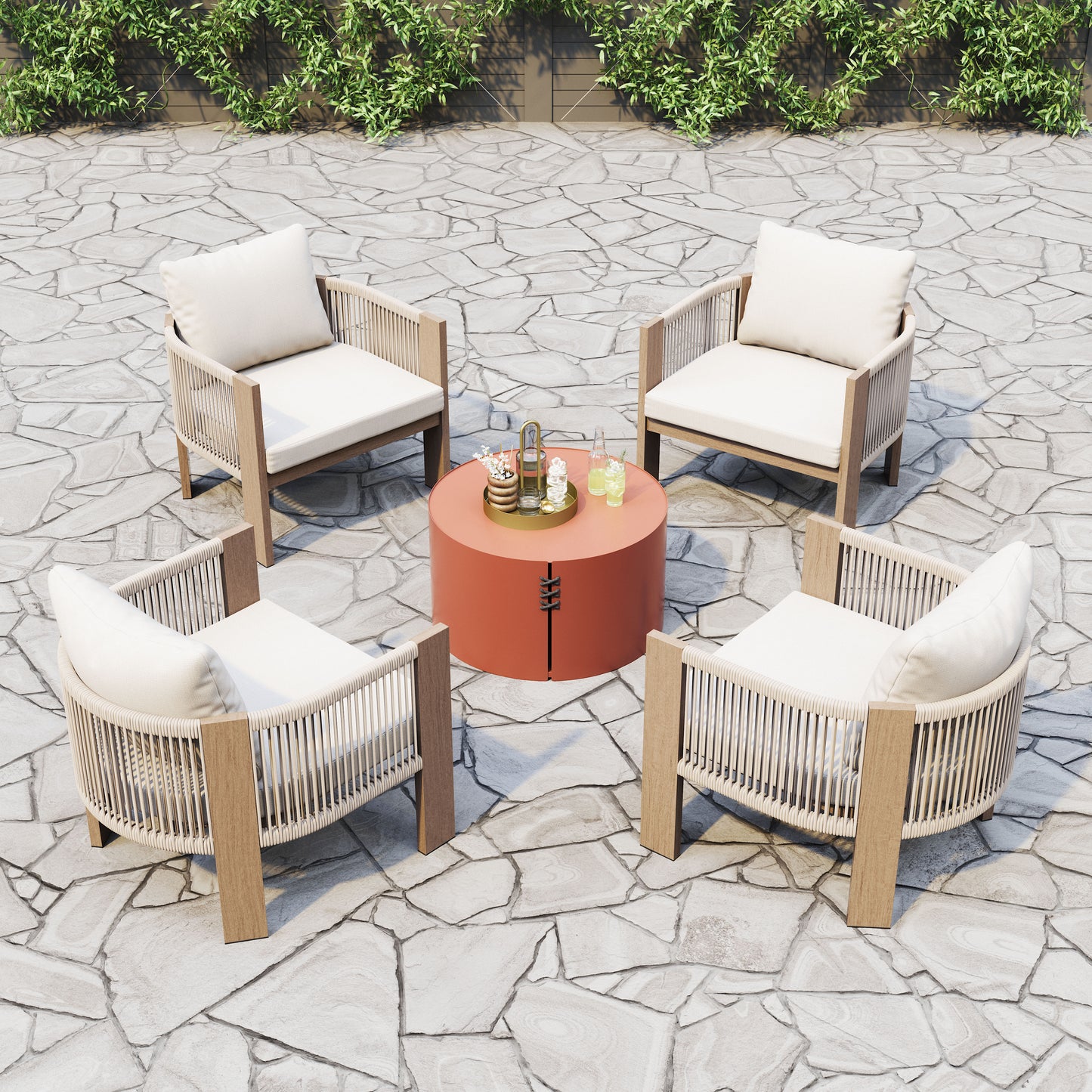 Rebel Accent Chair Beige style shot 1