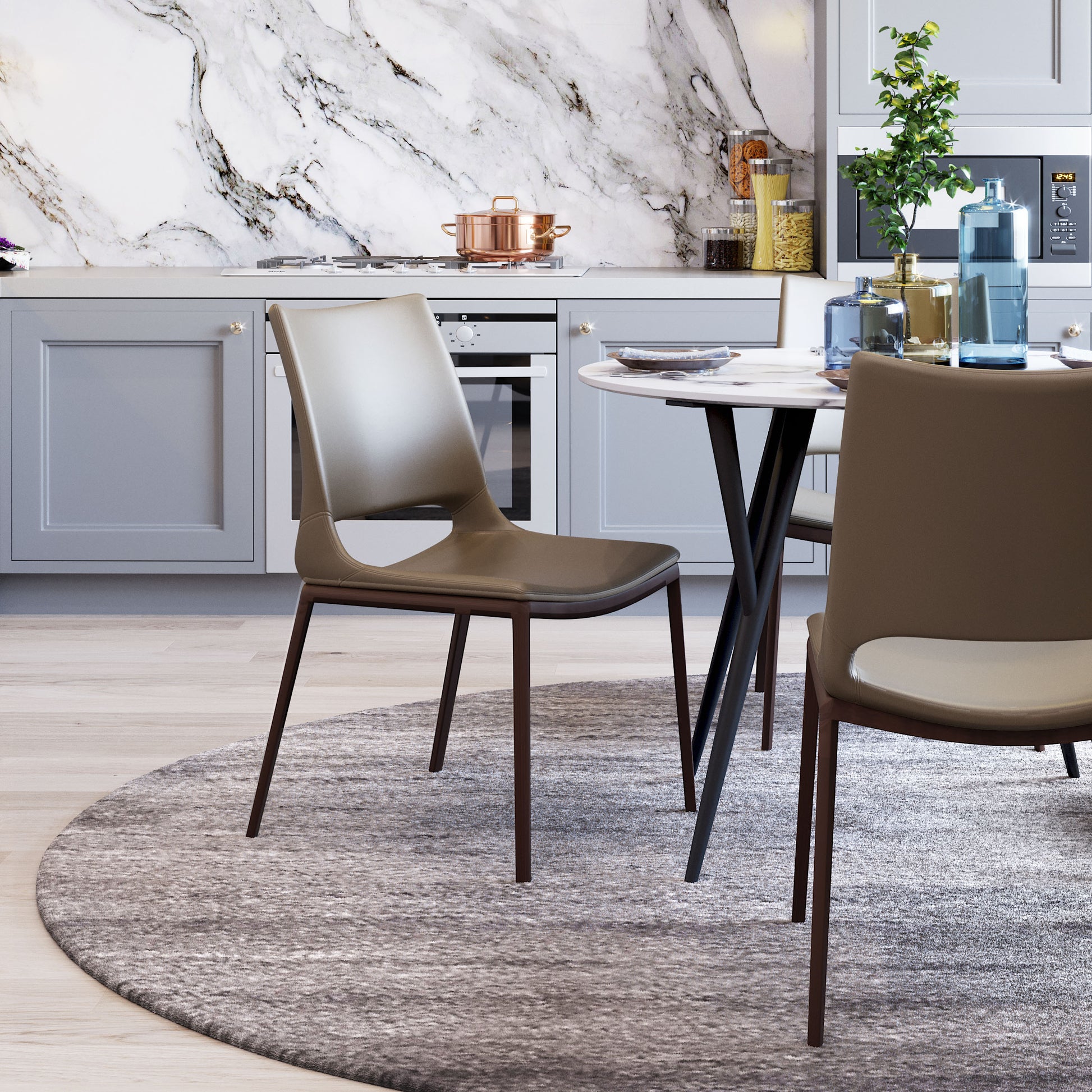 Ace Dining Chair (Set of 2) Brown & Walnut style shot 1