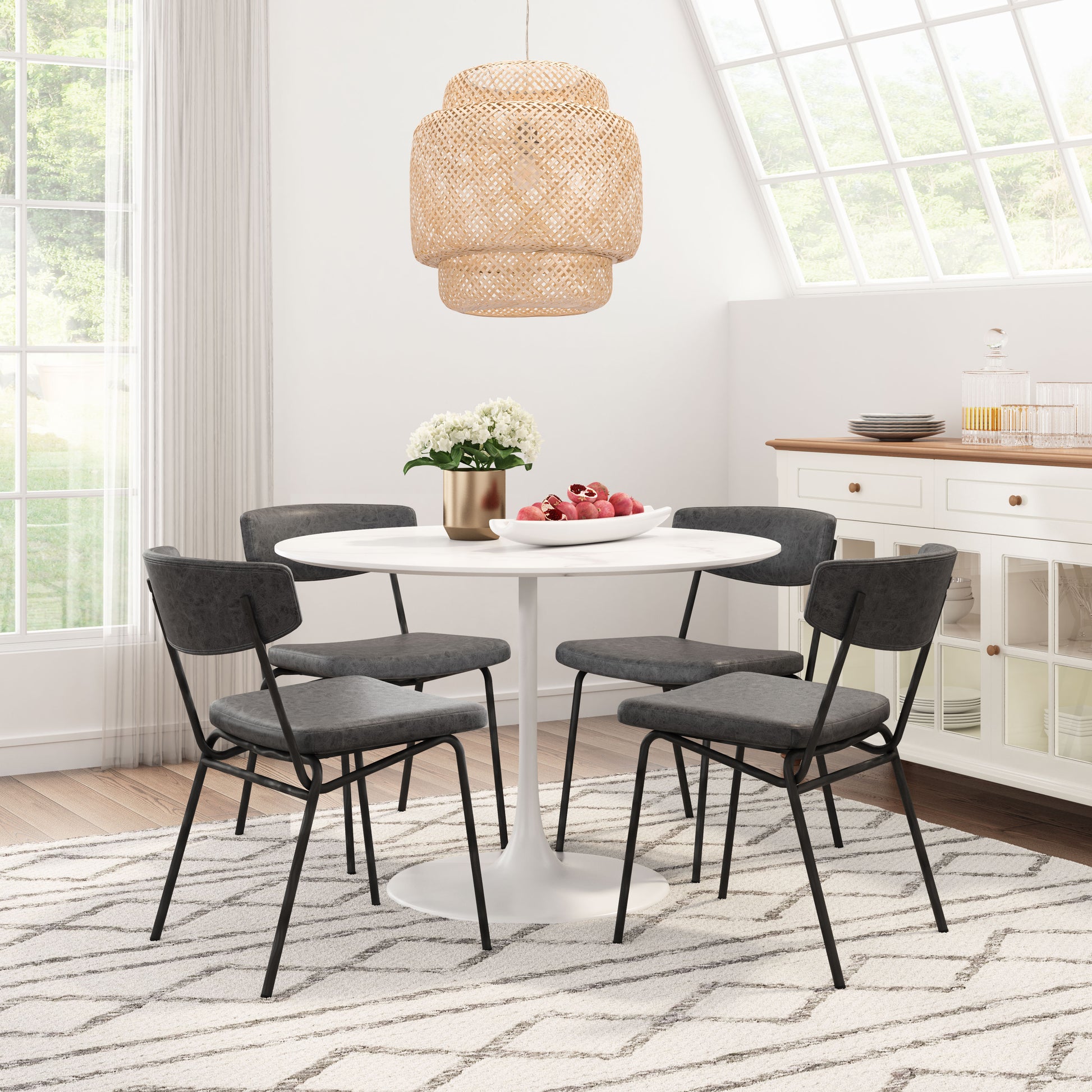 Charon Dining Chair (Set of 2) Vintage Black style shot 1
