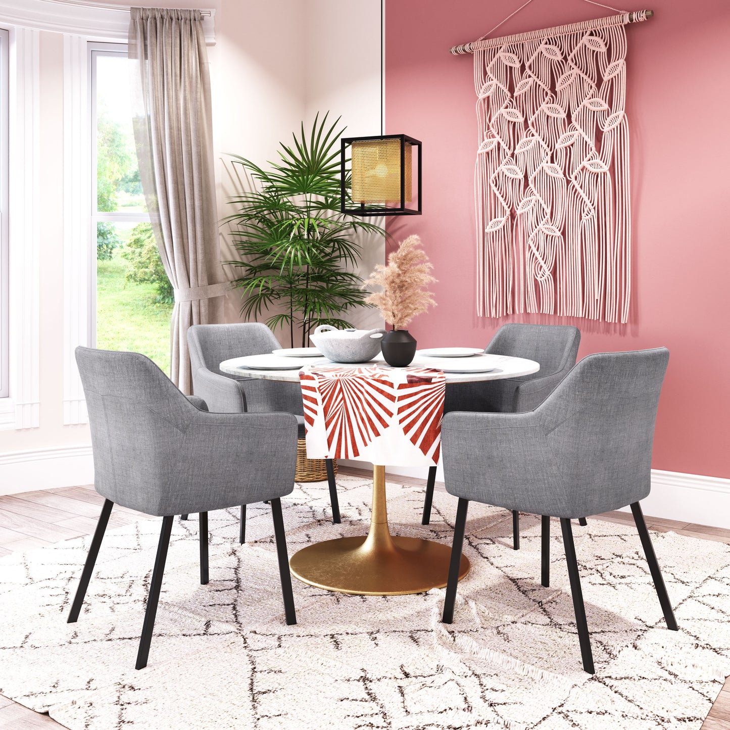 Adage Dining Chair (Set of 2) Gray style shot 1