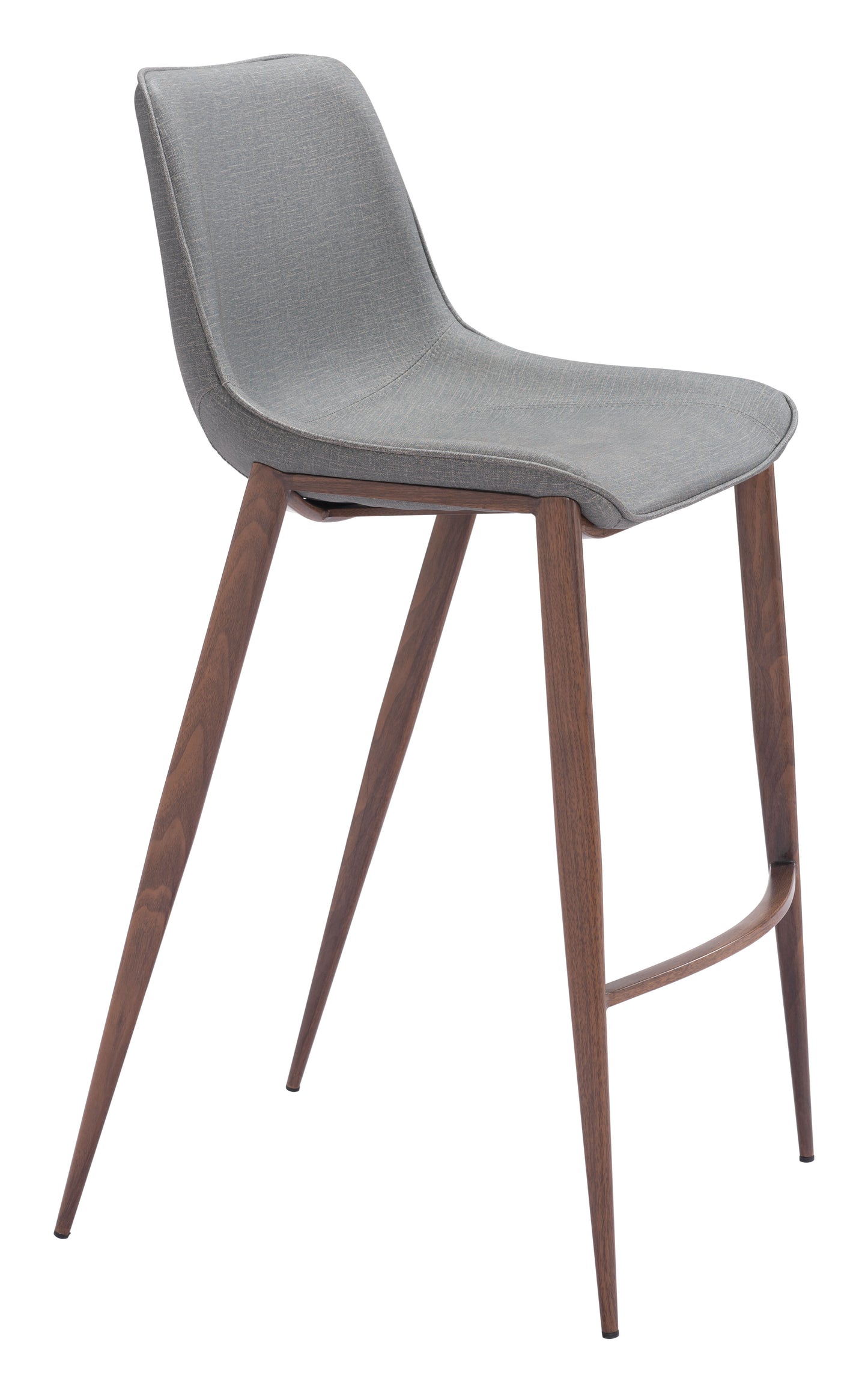 Magnus Barstool (Set of 2) Slate Gray & Walnut style shot 1