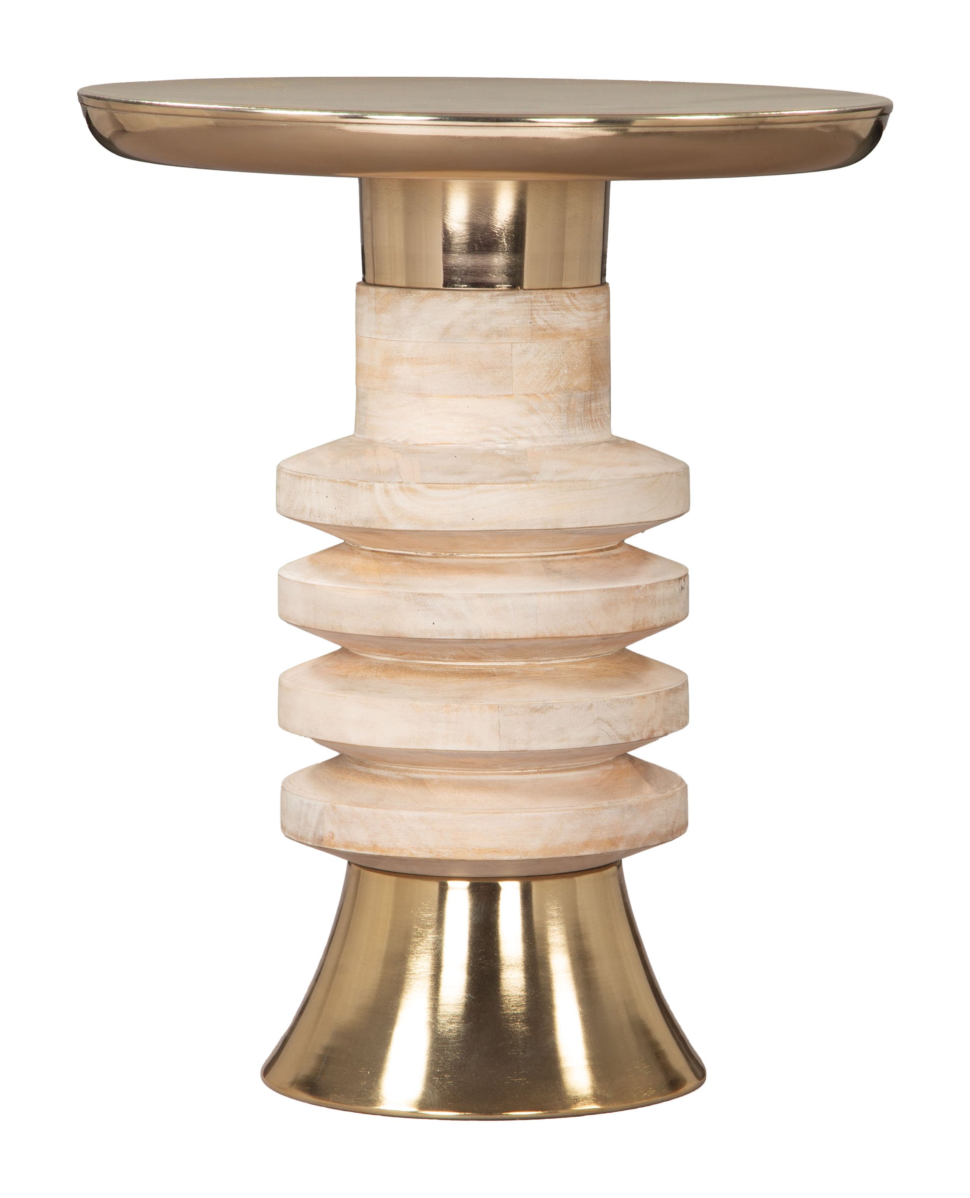 Ringar Side Table Gold & Natural style shot 1