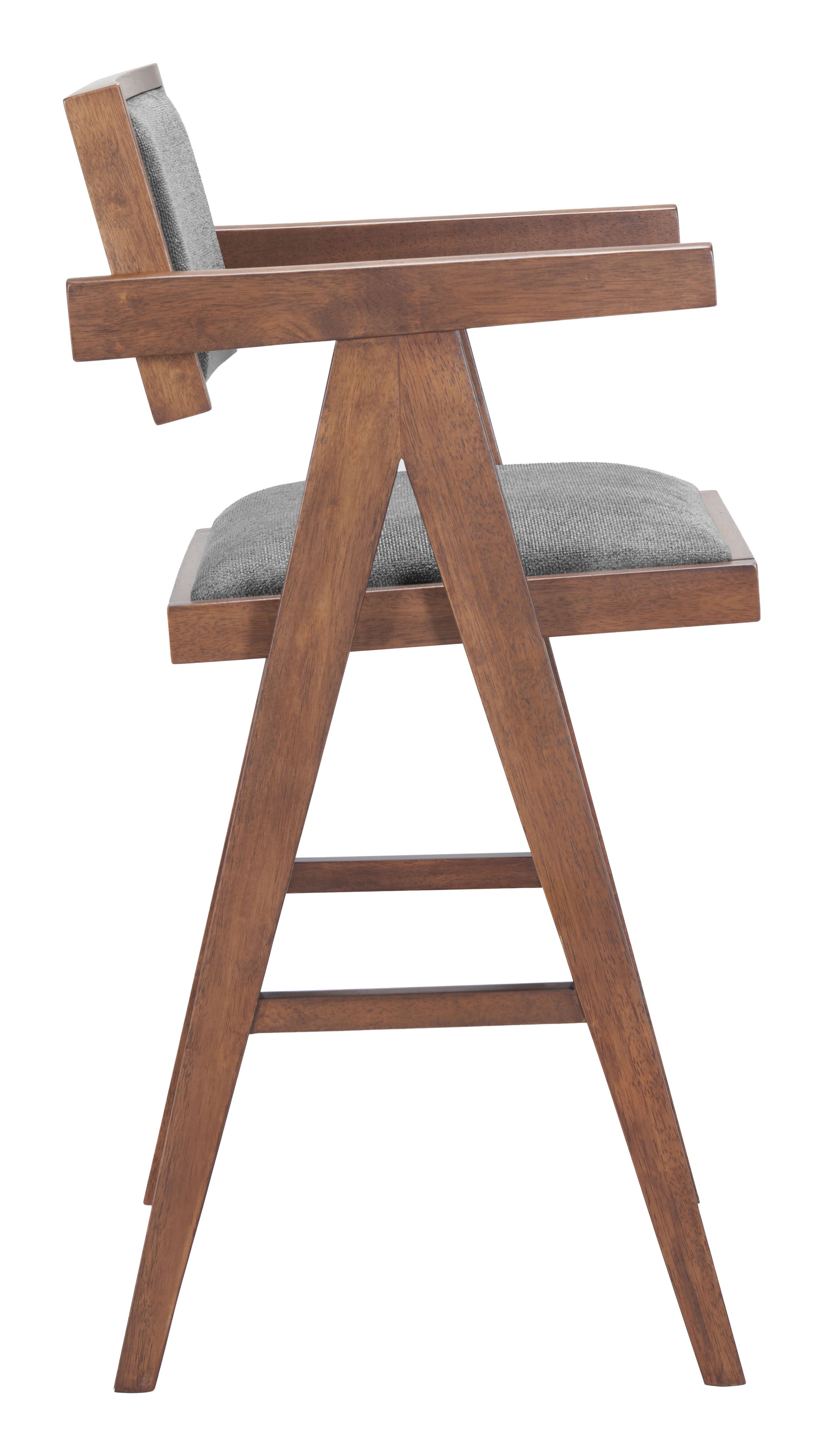 Delhi Counter Stool (Set of 2) Gray & Walnut style shot 1