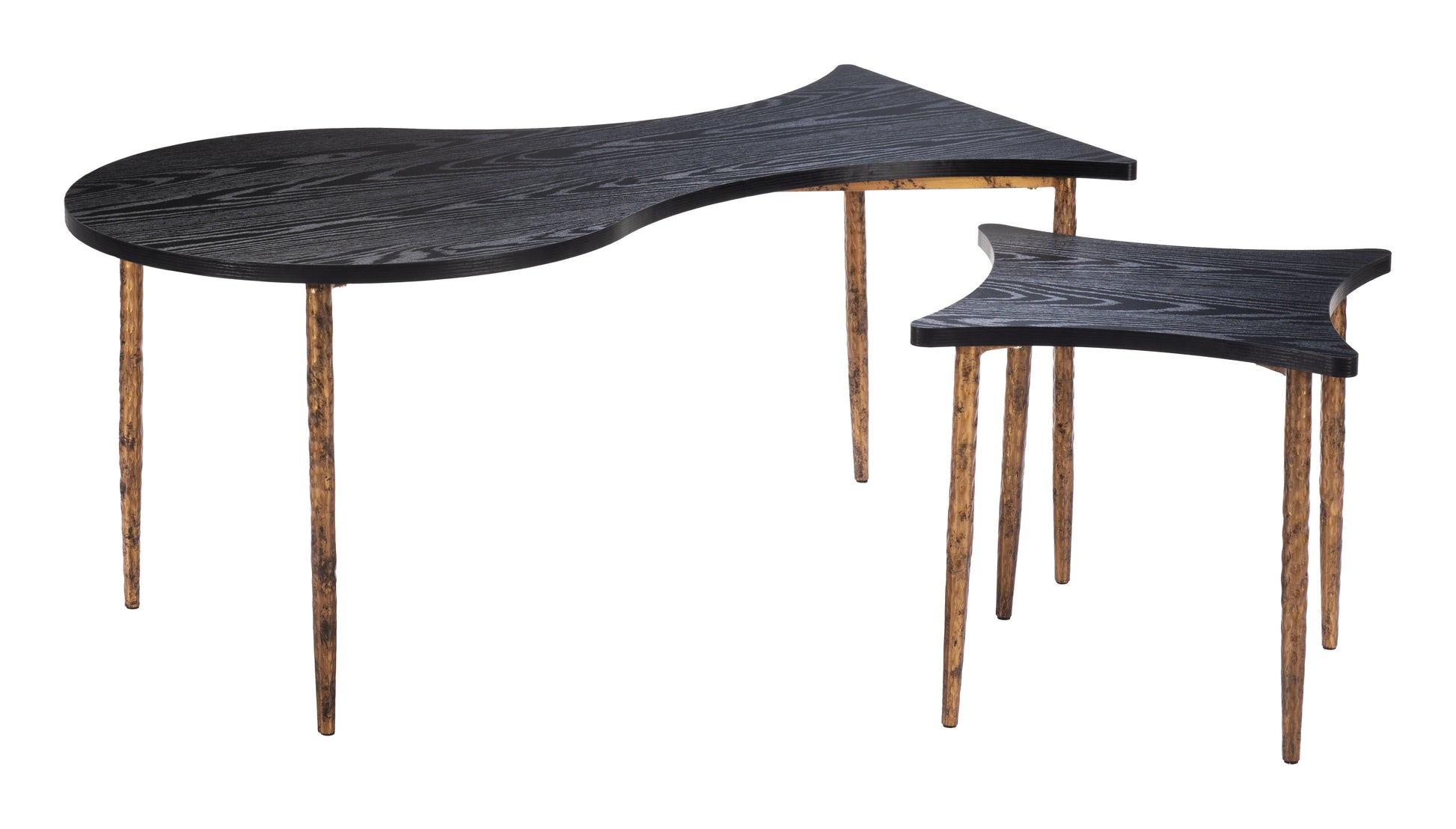Norden Coffee Table Set (2-Piece) Black & Bronze style shot 1