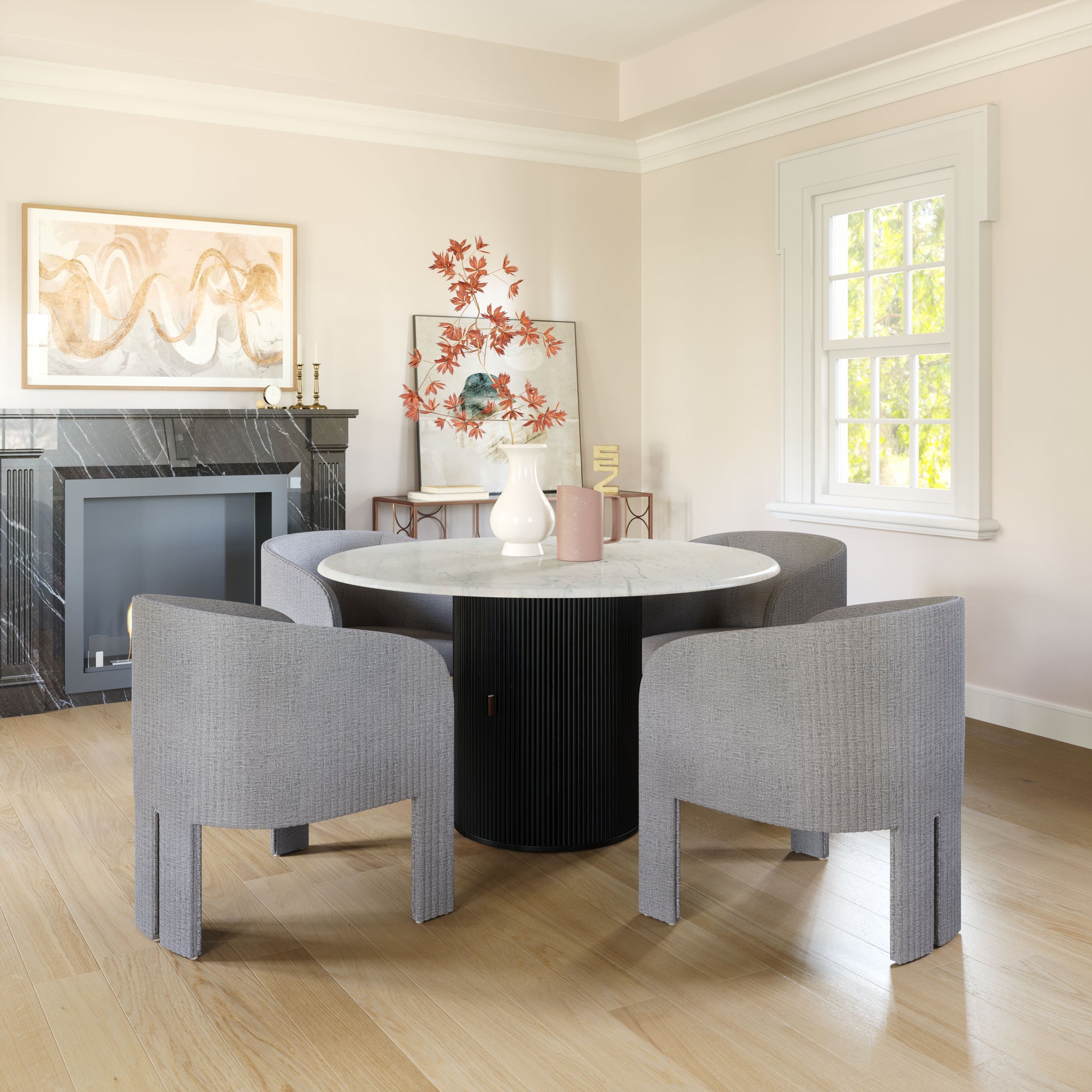 Hull Accent Chair Slate Gray style shot 2