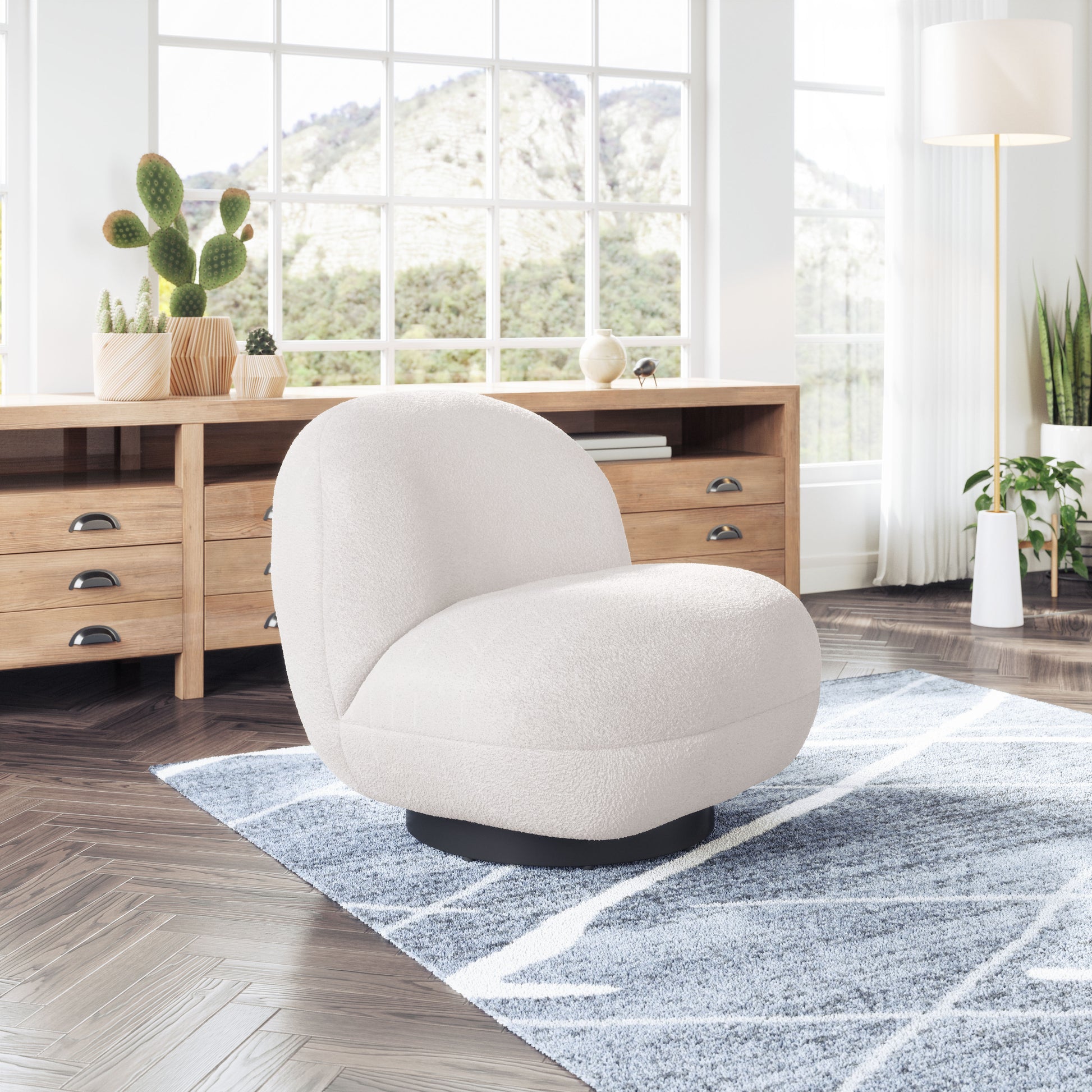 Myanmar Accent Chair Cream style shot 1